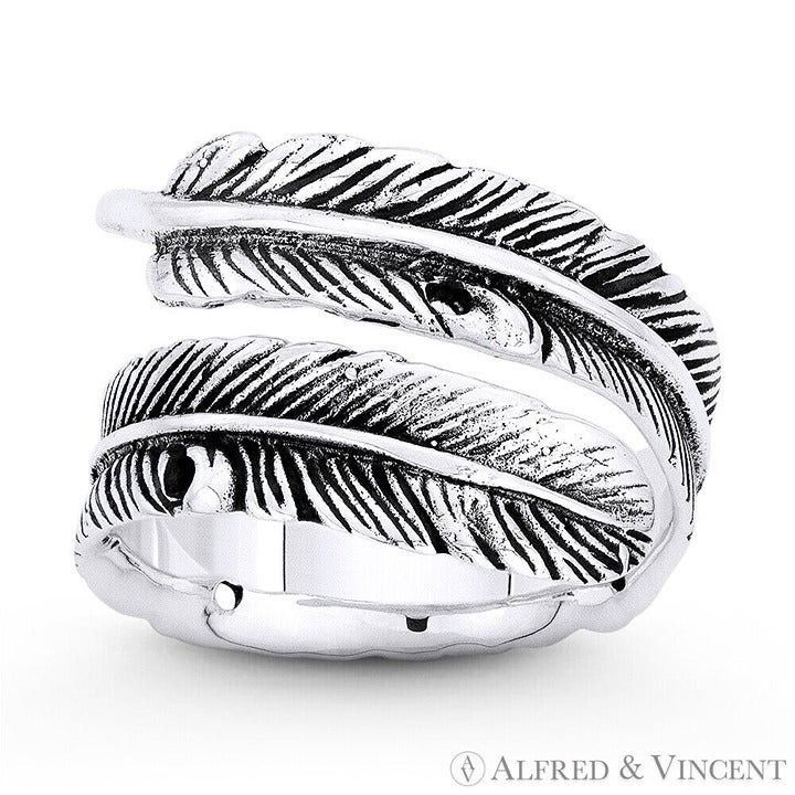 Other Rustic-Finish Eagle's Feather Ring in .925 Sterling Silver Size ONE SIZE - 1 Preview
