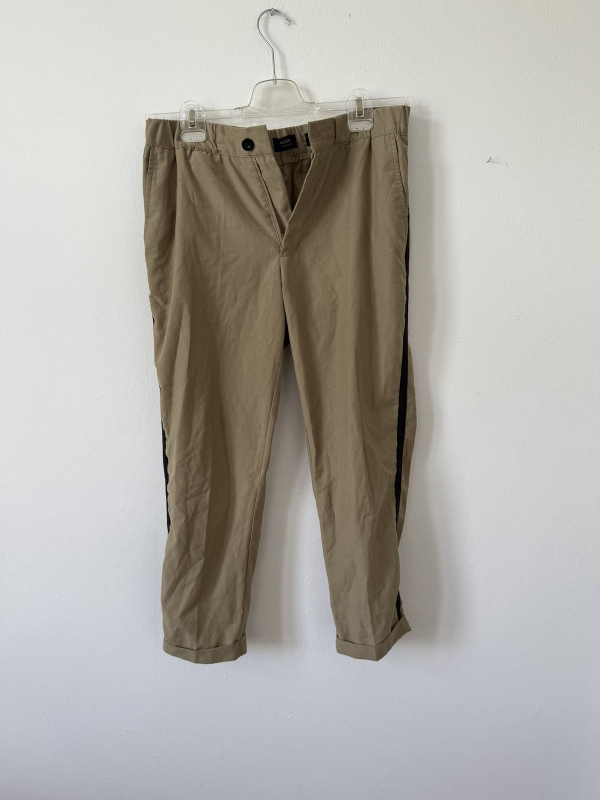 Pull & Bear Beige Pull&Bear pant with black stripe Size US 32 / EU 48 - 1 Thumbnail