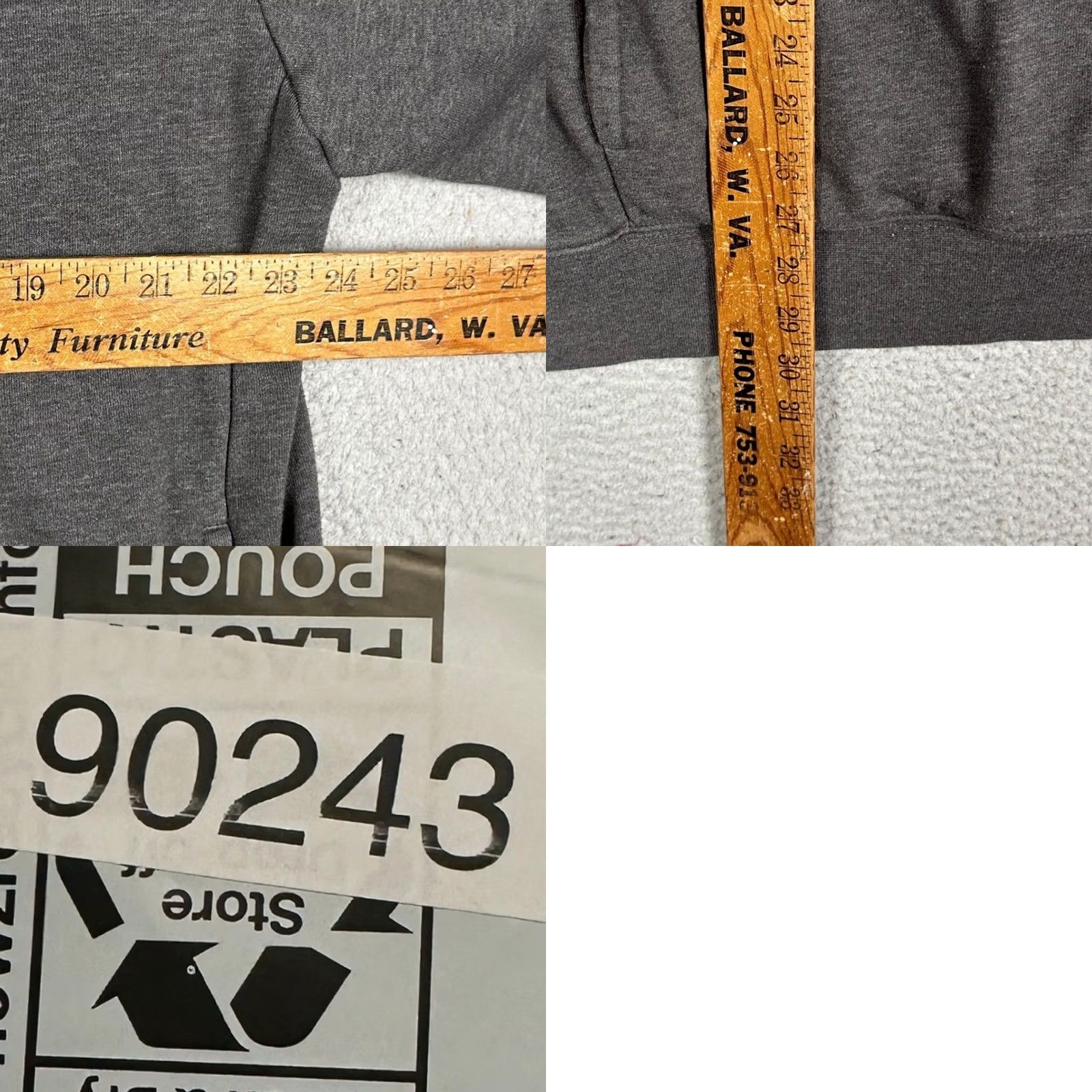 The North Face The North Face Hoodie Mens XL Grey Vertical Logo Graphic Print Sweatshirt Size US XL / EU 56 / 4 - 8 Thumbnail