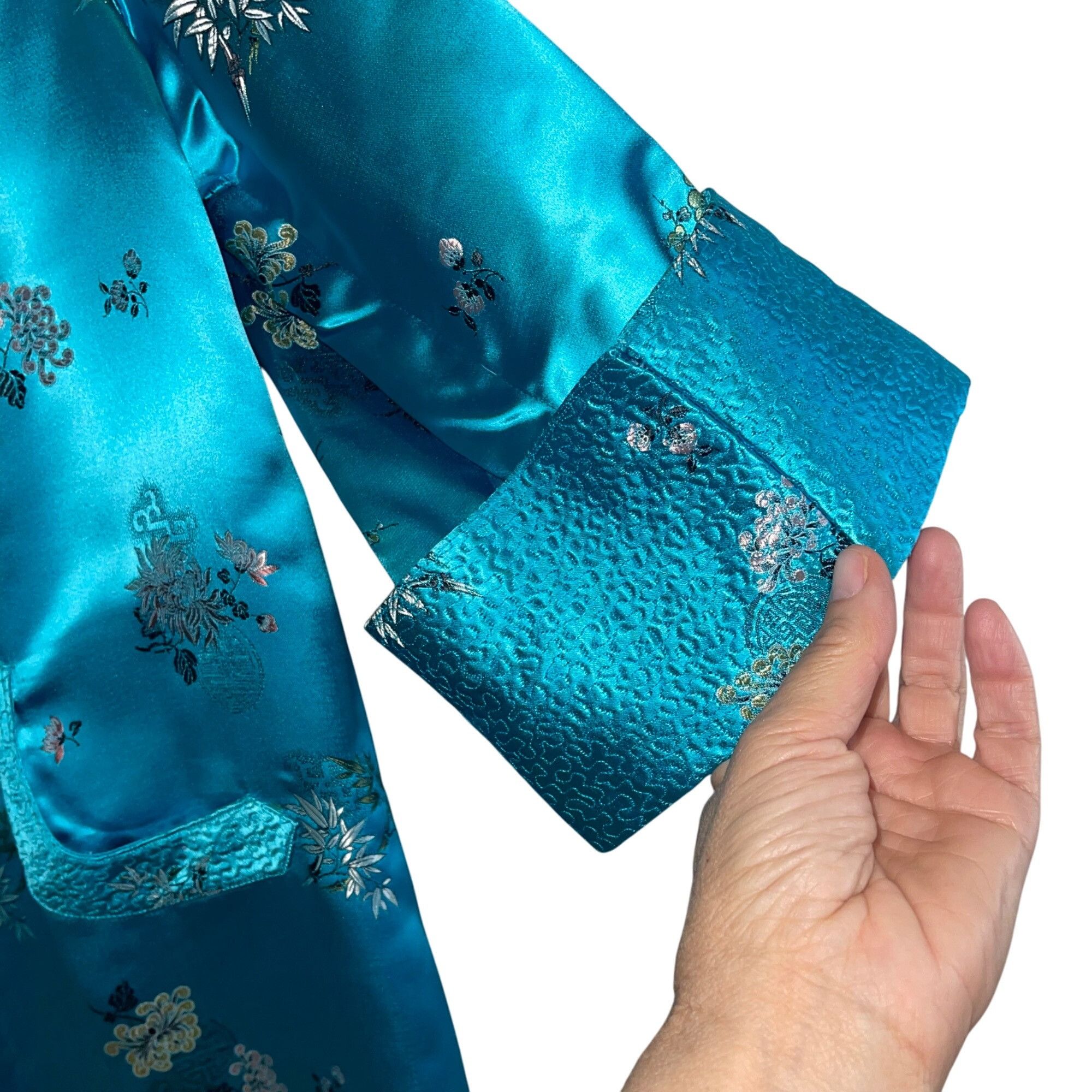 Vintage Vintage Womens Robe Size 40 Blue Duster Kimono Size ONE SIZE - 3 Thumbnail