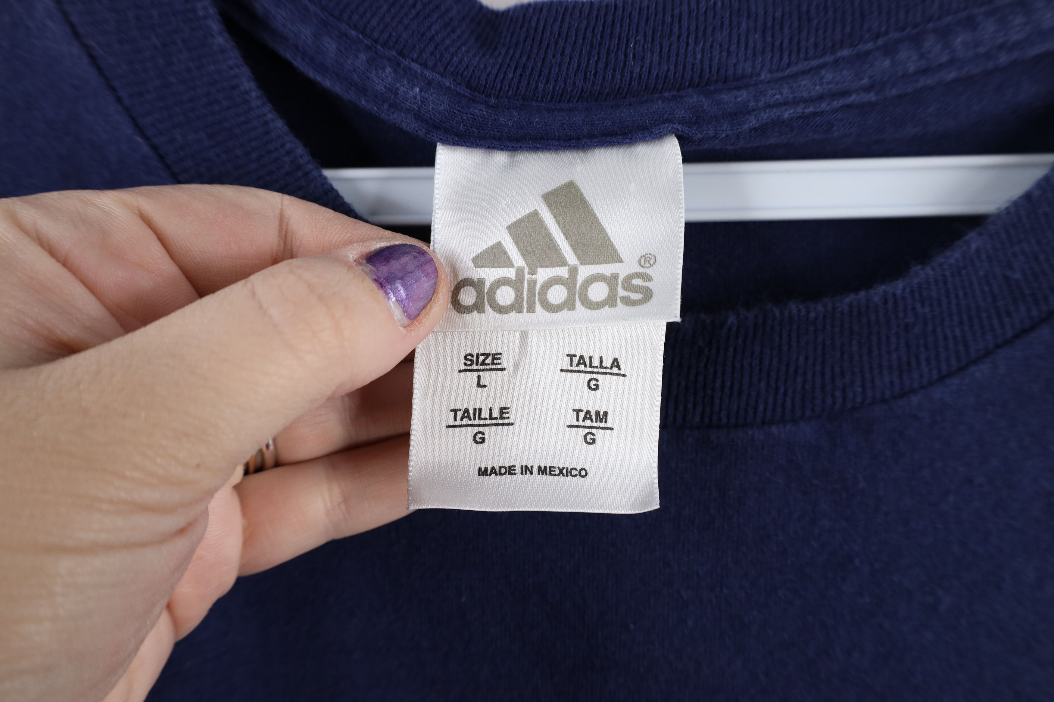 Adidas × Vintage Vintage Y2K Adidas Out Athletic Department T-Shirt Blue Size US M / EU 48-50 / 2 - 5 Thumbnail