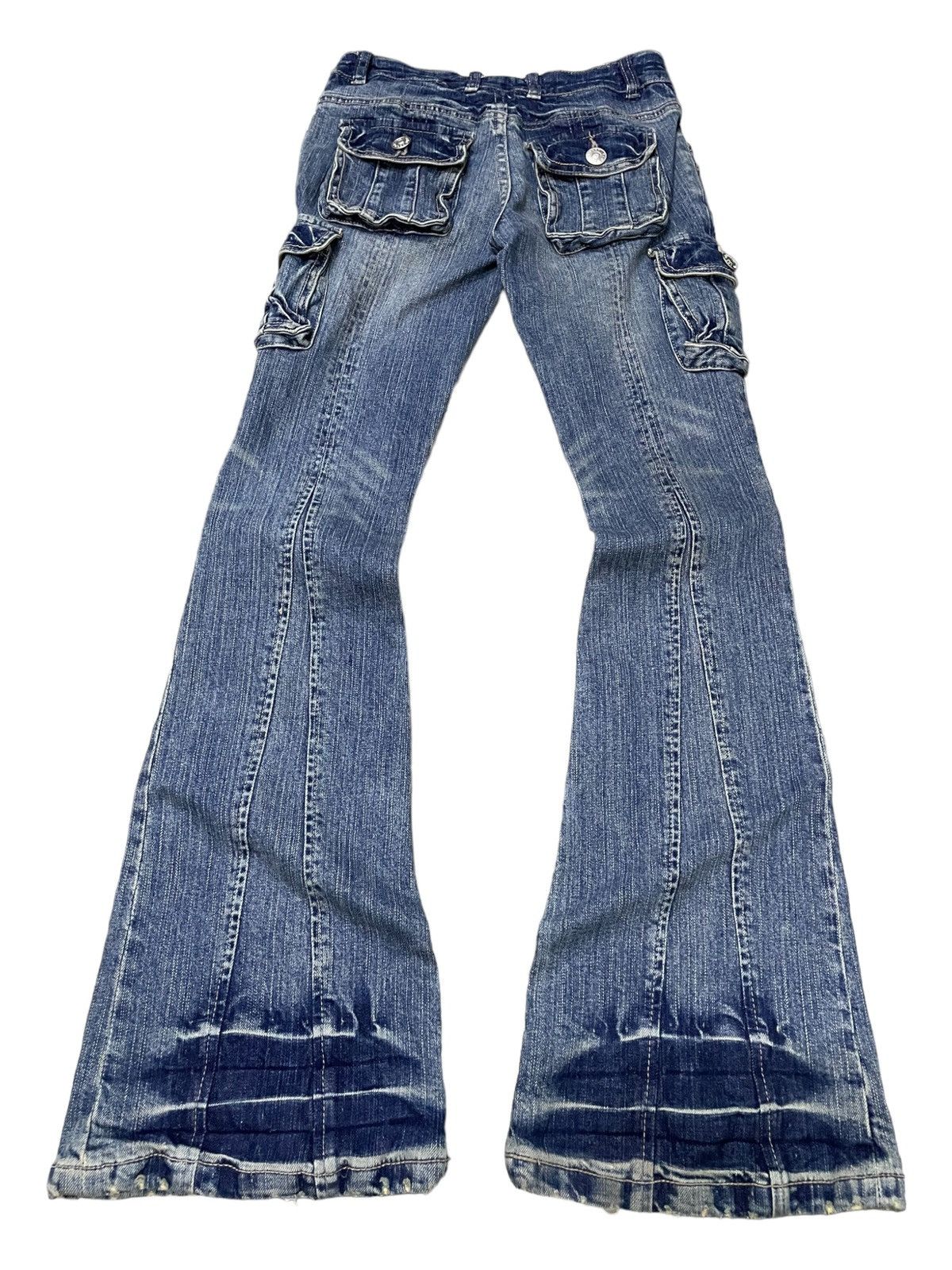 Hysteric Glamour AFT Japan Asymmetrical Cargo Flared Jeans Size 27" / US 4 / IT 40 - 2 Thumbnail