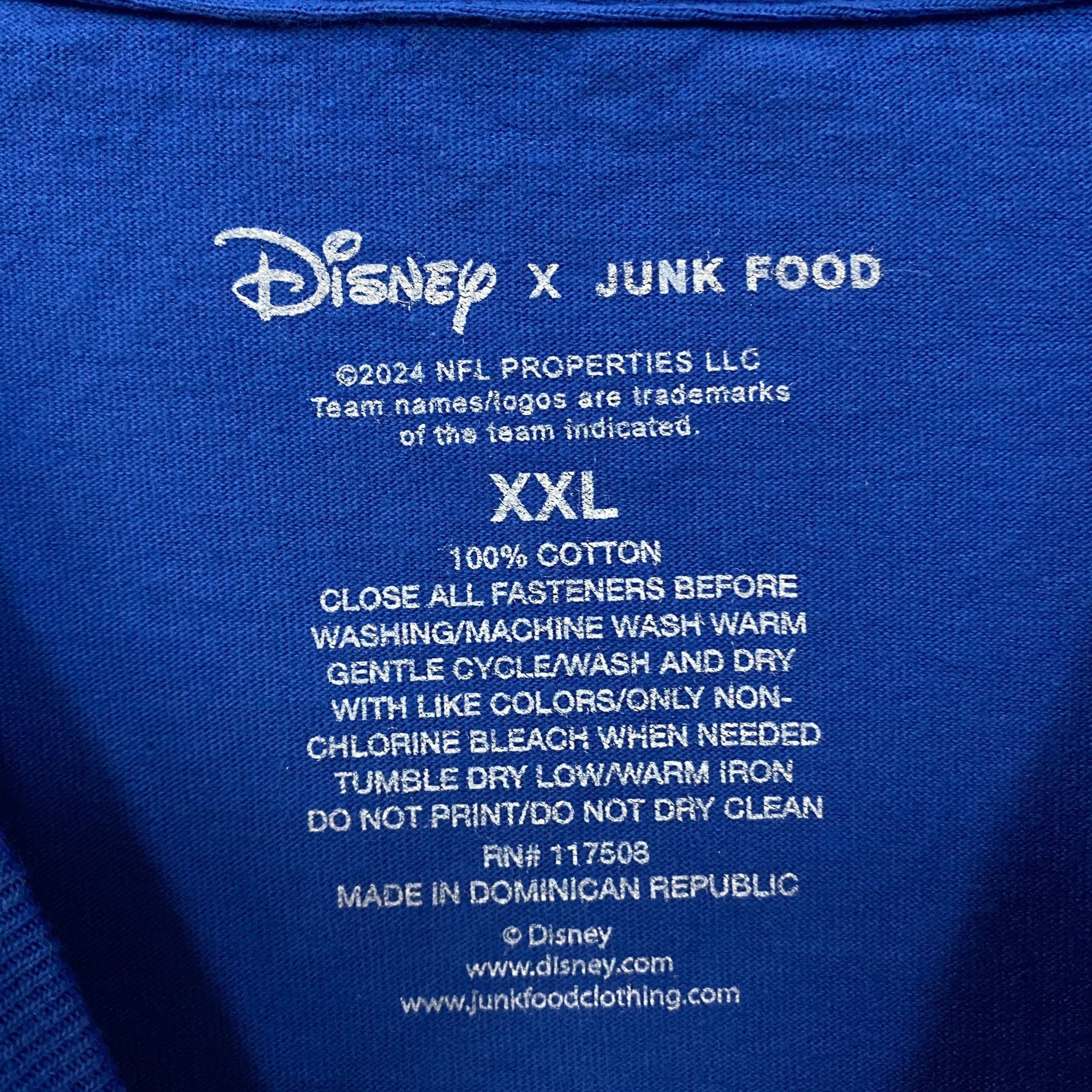 Junk Food Junk Food X Mickey Mouse NFL Buffalo Bills Blue T-Shirt 2XL Size US XXL / EU 58 / 5 - 4 Thumbnail
