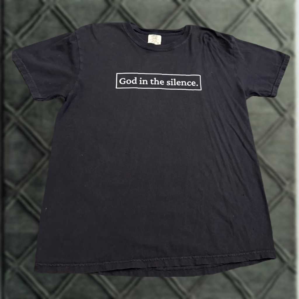 Comfort Colors God in the Silence Fury Calvary Chapel Jesus Christ God Religion T-Shirt Large Men Black Comfort Colors Size US L / EU 52-54 / 3 - 1 Thumbnail