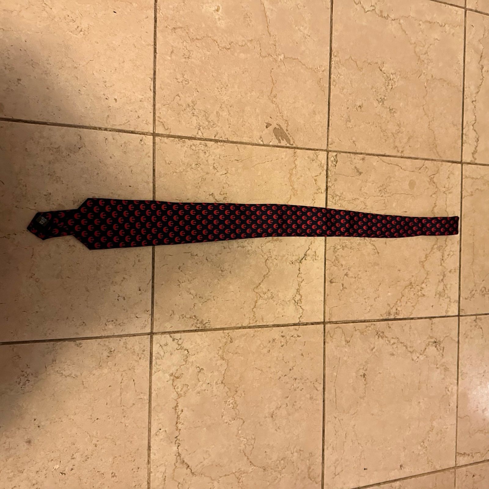Star Wars Star Wars Rebel Alliance Symbol Navy Red Silk Skinny Tie Size ONE SIZE - 4 Thumbnail