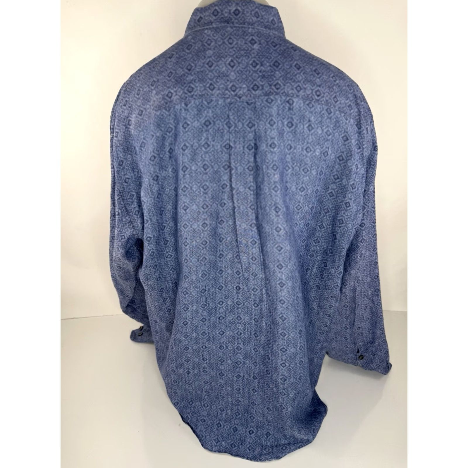Vintage J.L. POWELL - LINEN Geometric Vintage XL Shirt - EXCELLENT Size US XL / EU 56 / 4 - 3 Thumbnail