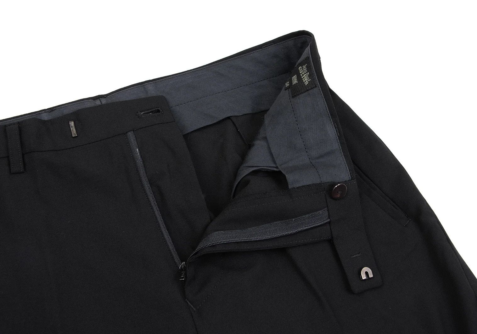 Jean Paul Gaultier Wool Tuck Tapered Pants in Black Size 50 Size US 34 / EU 50 - 4 Thumbnail