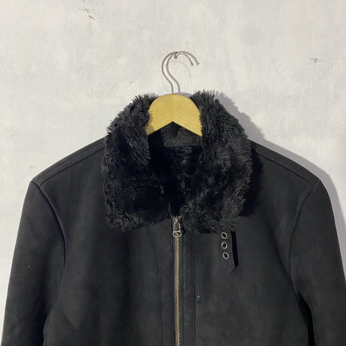 BUFFALO BOBS 2000s Nano Universe - Vkei Biker Fur Suede Shearling Jacket Size US XL / EU 56 / 4 - 3 Thumbnail