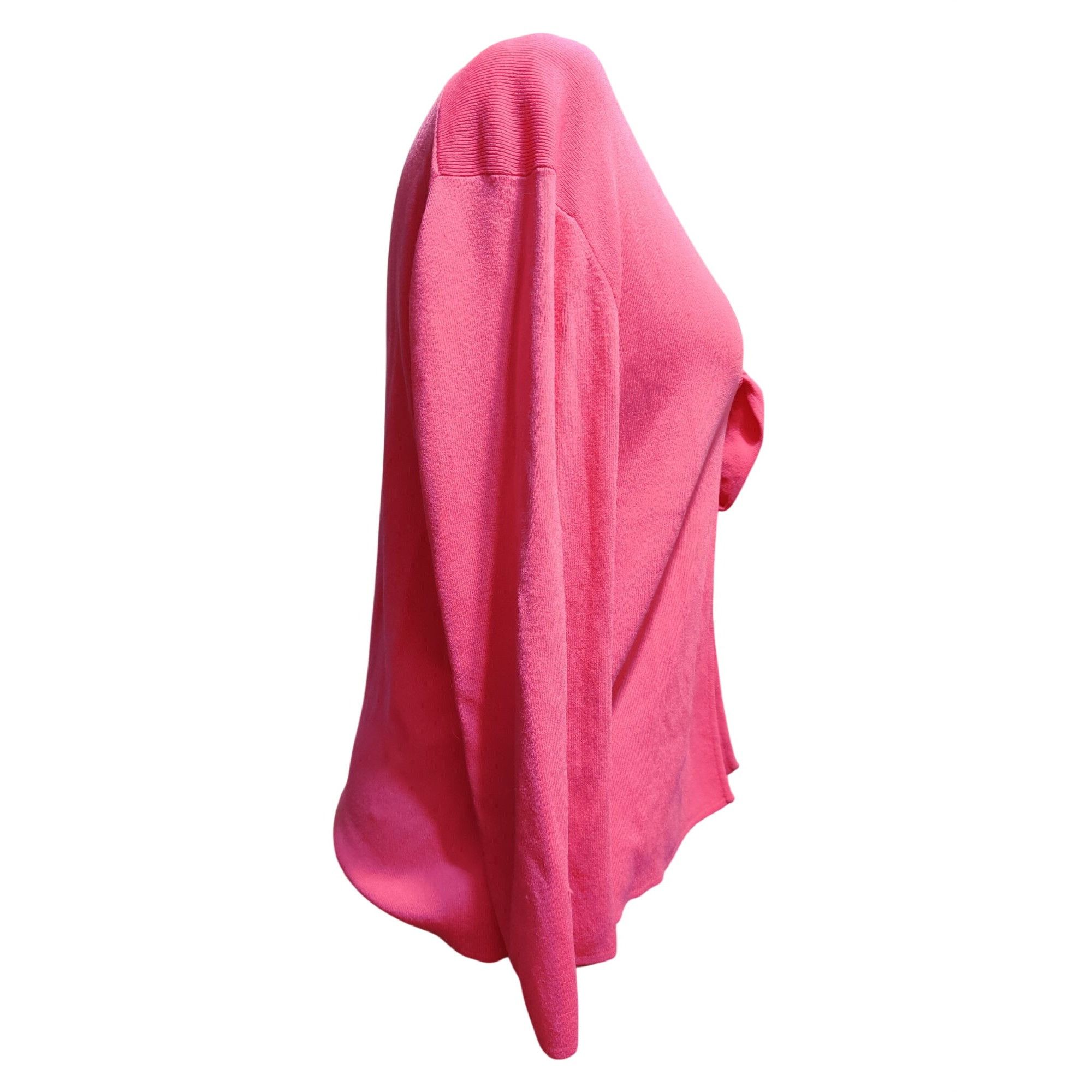 Other Womens XL Pink Tie Front Cardigan Lightweight Knit Y2K Top C Size XL / US 12-14 / IT 48-50 - 3 Thumbnail