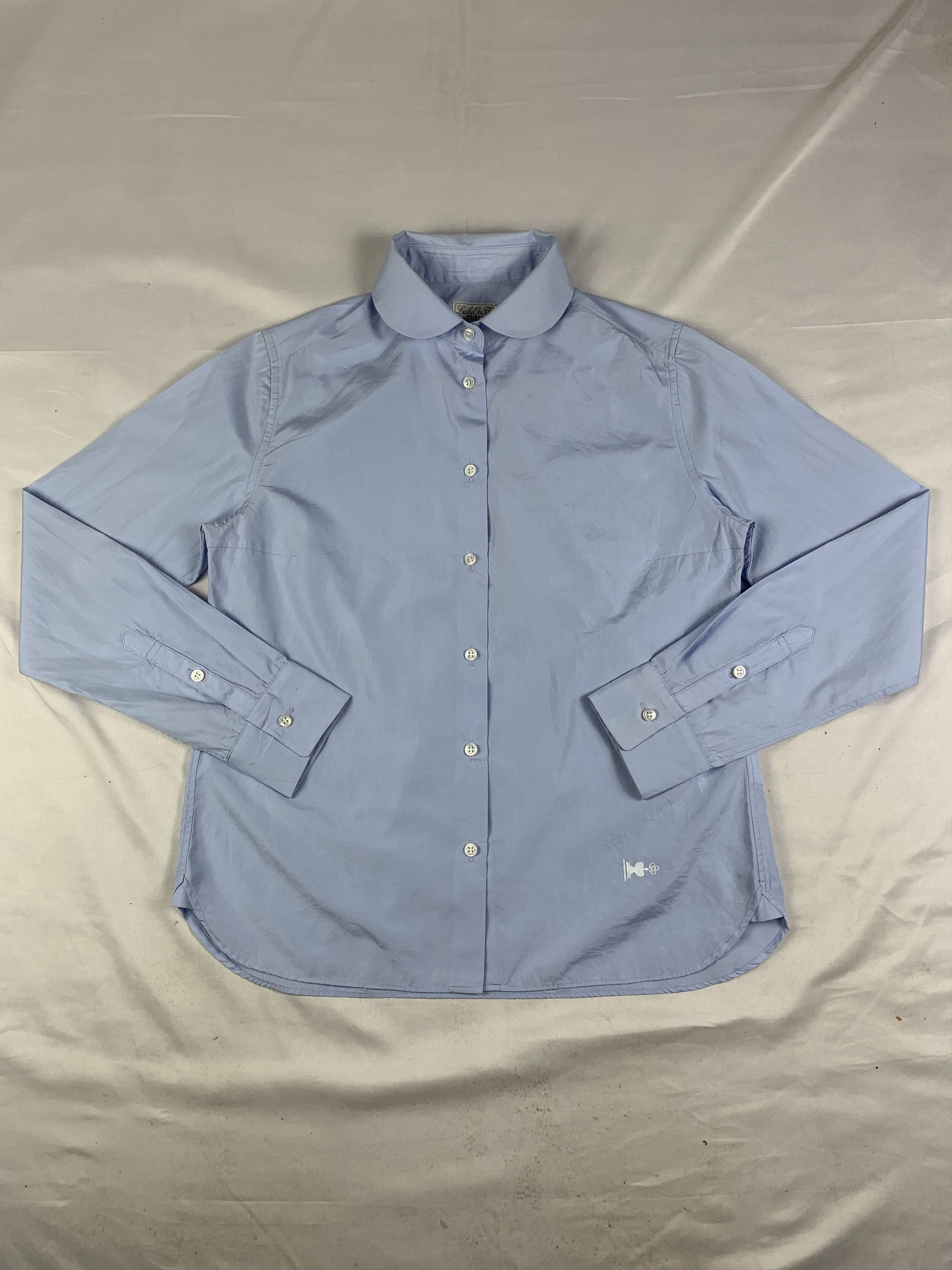 Japanese Brand Lulu Japan Baby Blue Luxury Shirt (M) Size M / US 6-8 / IT 42-44 - 1 Thumbnail