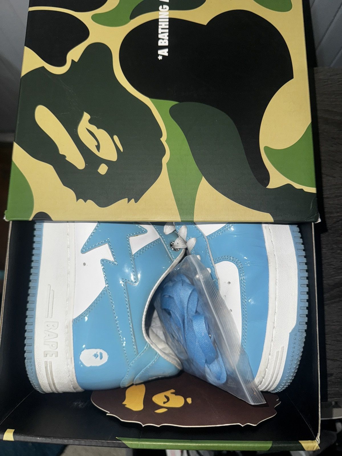 Bape Bape Sta Blue Sax Size 12 Size US 12 / EU 45 - 2 Thumbnail