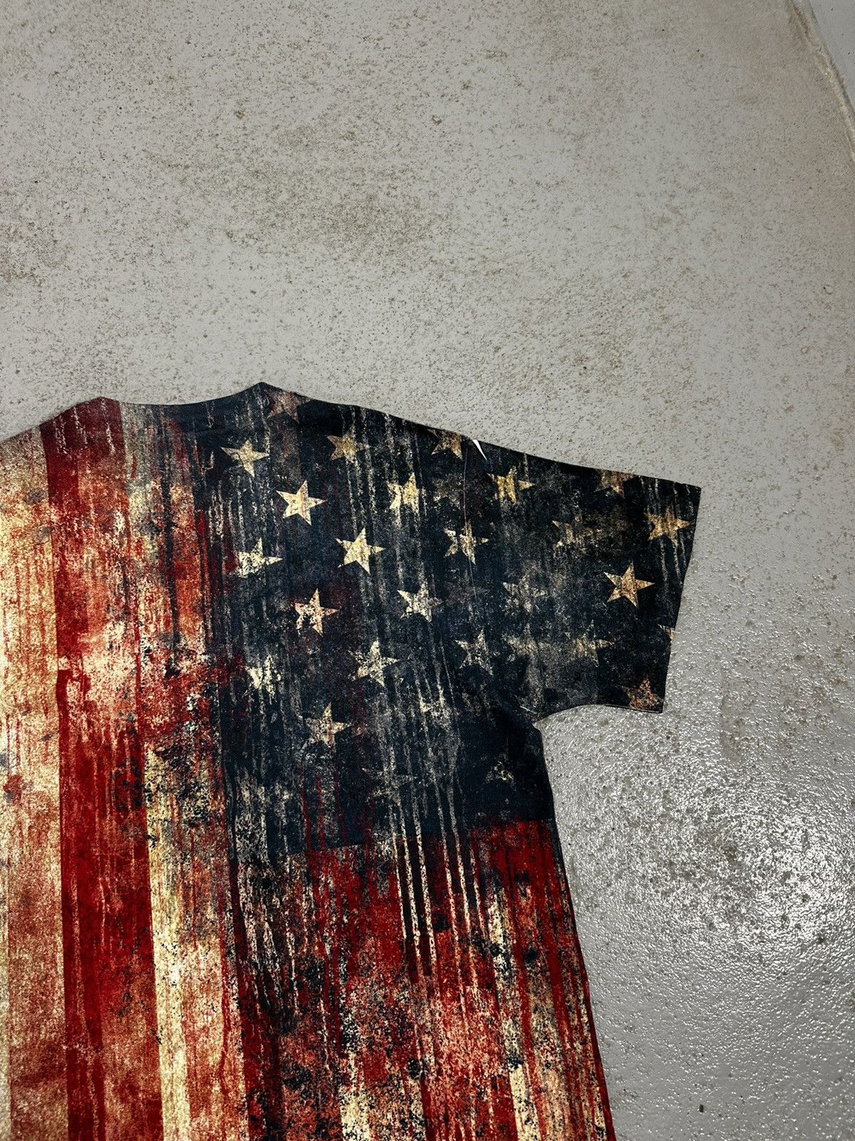Vintage 00s Fight Club Movie Losing All Hope Is Freedom USA Flag Tee Size US M / EU 48-50 / 2 - 14 Thumbnail