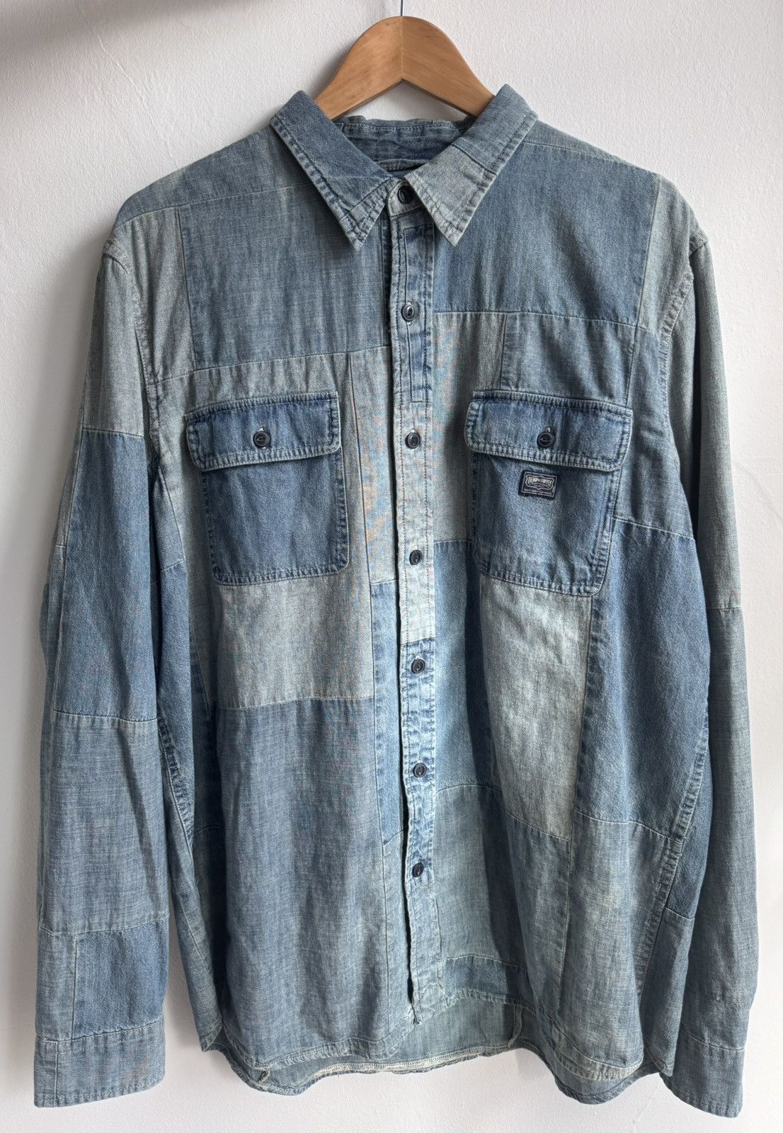 Denim & Supply Ralph Lauren RL Denim & Supply Patchwork Button Down Men’s Size XL Size US XL / EU 56 / 4 - 1 Thumbnail