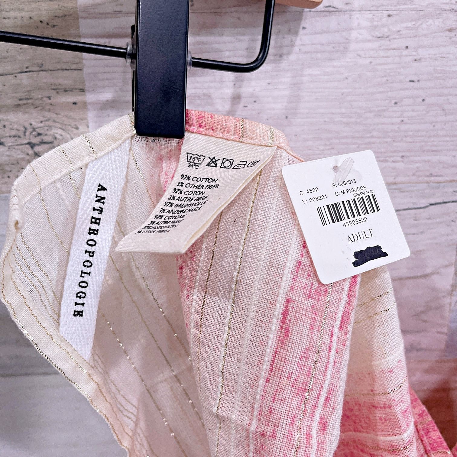Anthropologie Anthropologie Ruffle Striped Apron Pink Womens One Size OS Size ONE SIZE - 6 Thumbnail