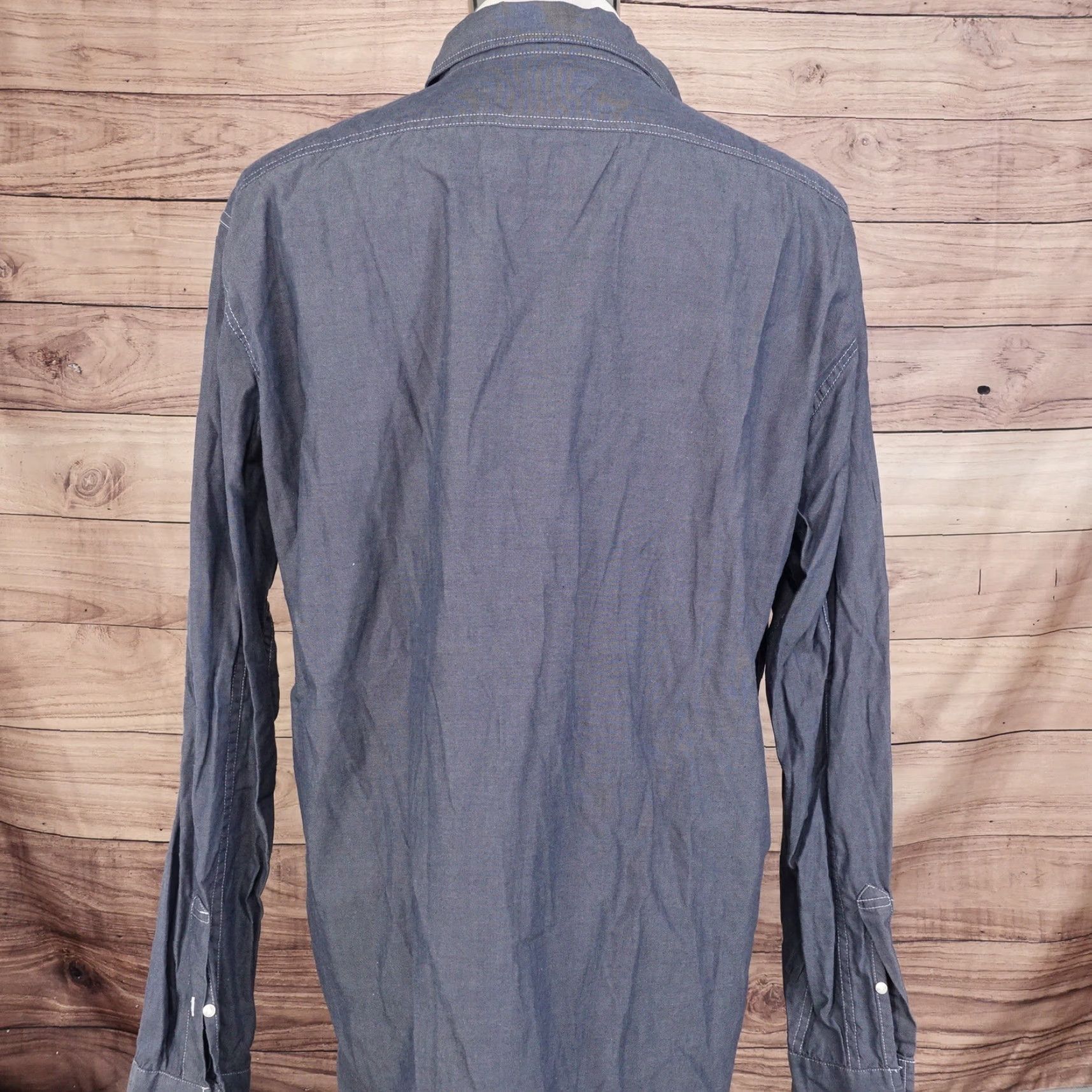 Gap VINTAGE Gap Men's Long Sleeve Button-Down Shirt XL Gray Solid Business Casual Formal Workwear Size US XL / EU 56 / 4 - 5 Thumbnail