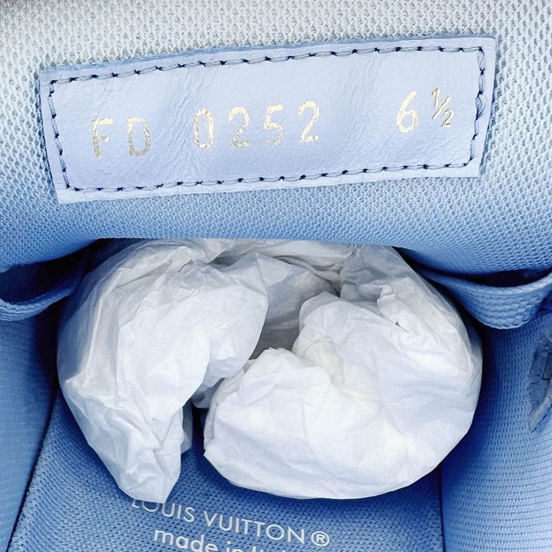 Louis Vuitton Louis Vuitton Blue Leather Low-Top Trainer Sneakers -2508 Size US 8.5 / EU 41-42 - 5 Thumbnail