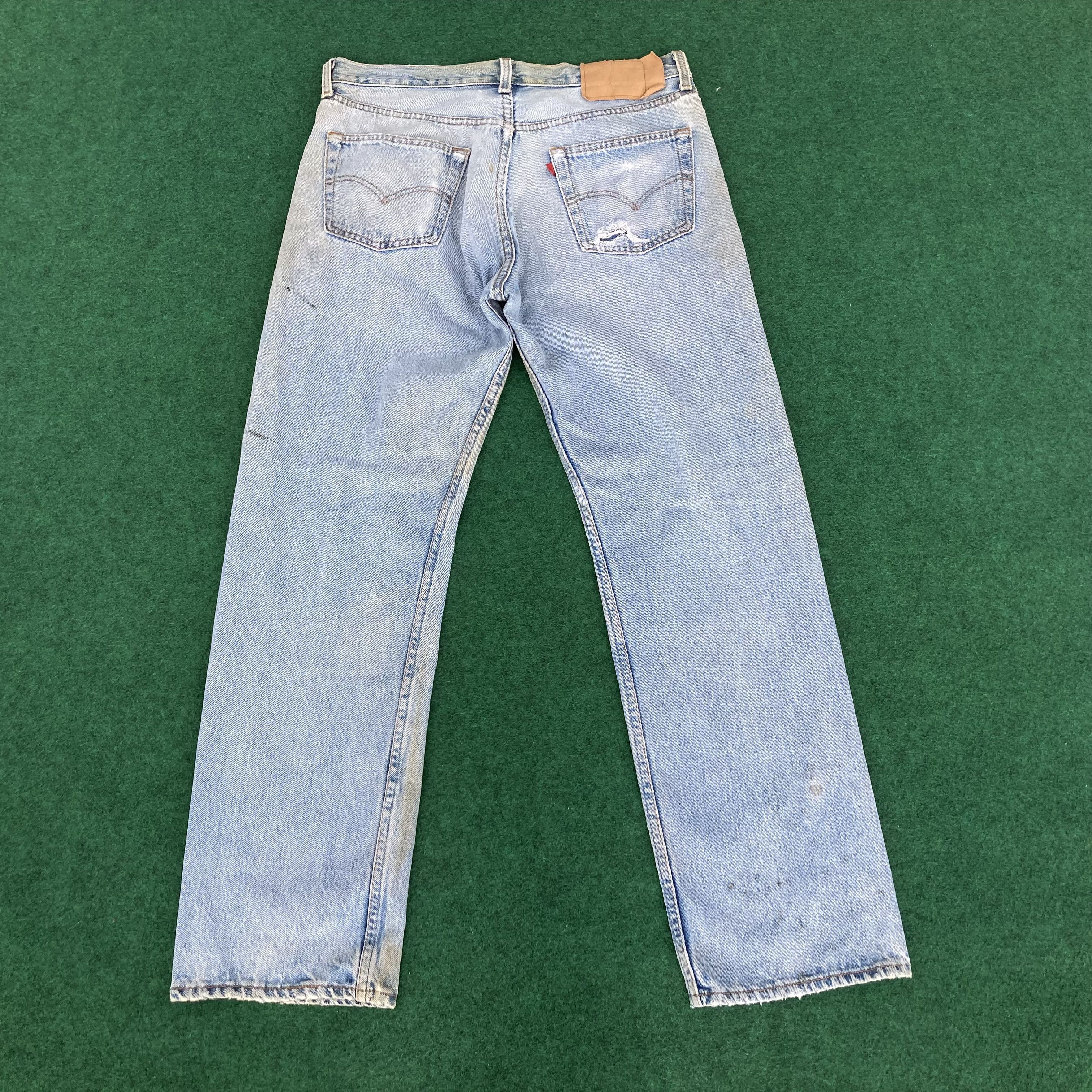 Levi's × Vintage Vtg Levis 501 Distressed Ripped Stains Sz 32 Jeans Size US 32 / EU 48 - 15 Thumbnail
