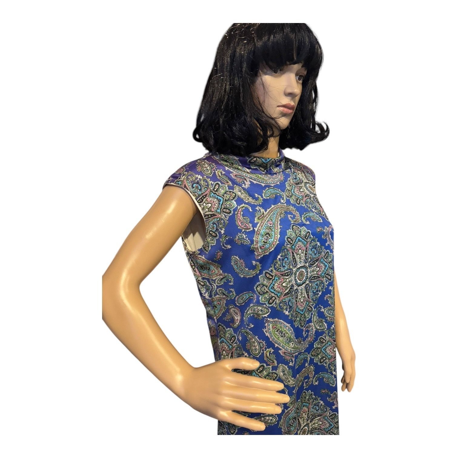 Vintage Vtg Sacony Ciella purple paisley sleeveless dress medium Size M / US 6-8 / IT 42-44 - 5 Thumbnail