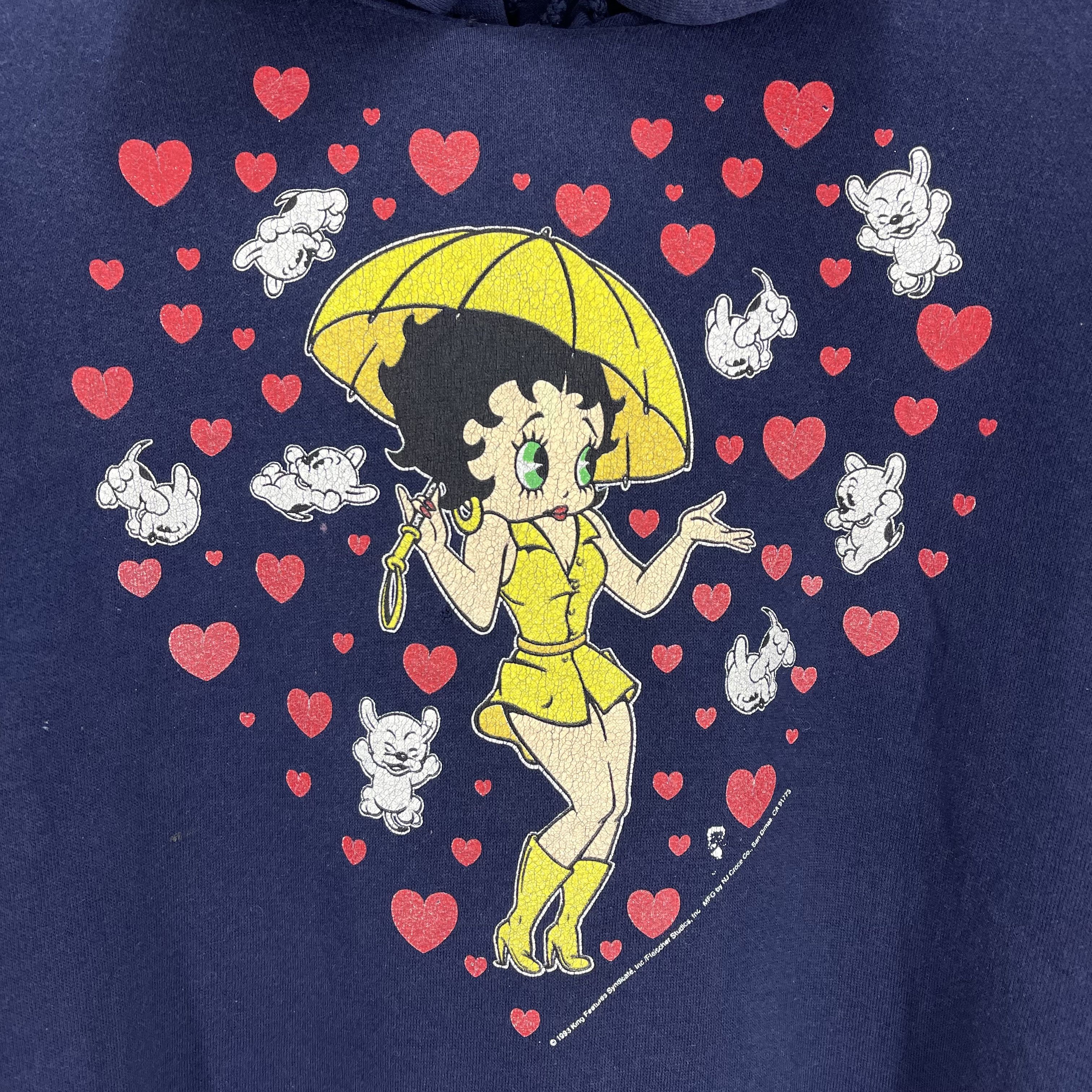 Vintage 90s Vintage BETTY BOOP by SANTEE Hoodie #2523/M Size US L / EU 52-54 / 3 - 2 Thumbnail