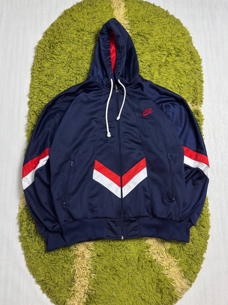 Nike × Vintage Distressed 80s Nike track Jacket Vintage Swoosh Size US M / EU 48-50 / 2 - 2 Thumbnail