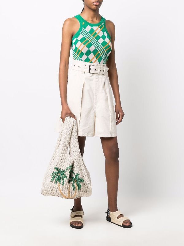 Alanui Alanui Palm Tree Embroidered Knitted Tote Bag Size ONE SIZE - 3 Thumbnail