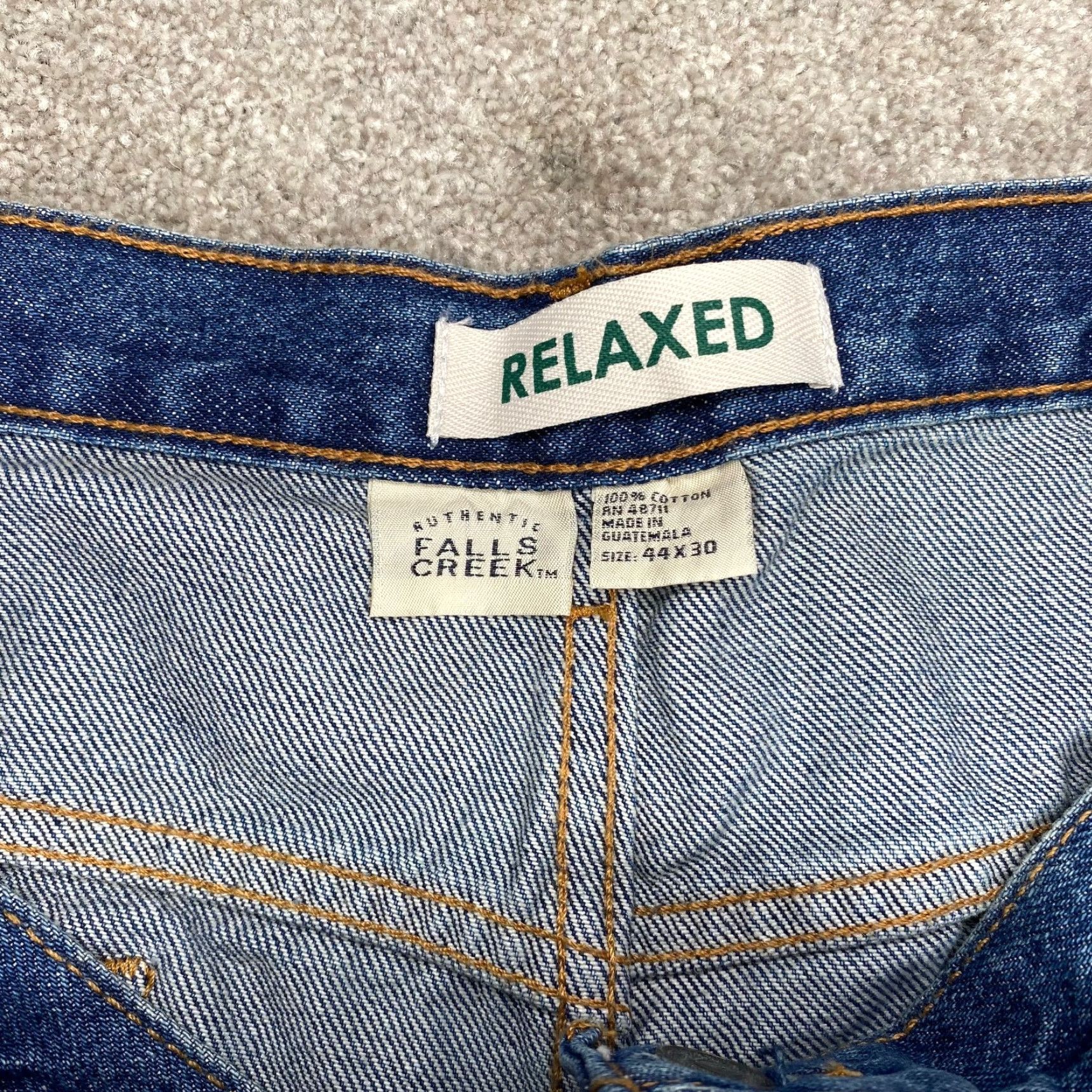 J Brand Falls Creek Jeans 44x23 Denim Blue Wash Relaxed Straight 5-Pocket Mens Big & Tall 6995 Cotton Denim Blue Wash N/A Size US 44 / EU 60 - 5 Thumbnail