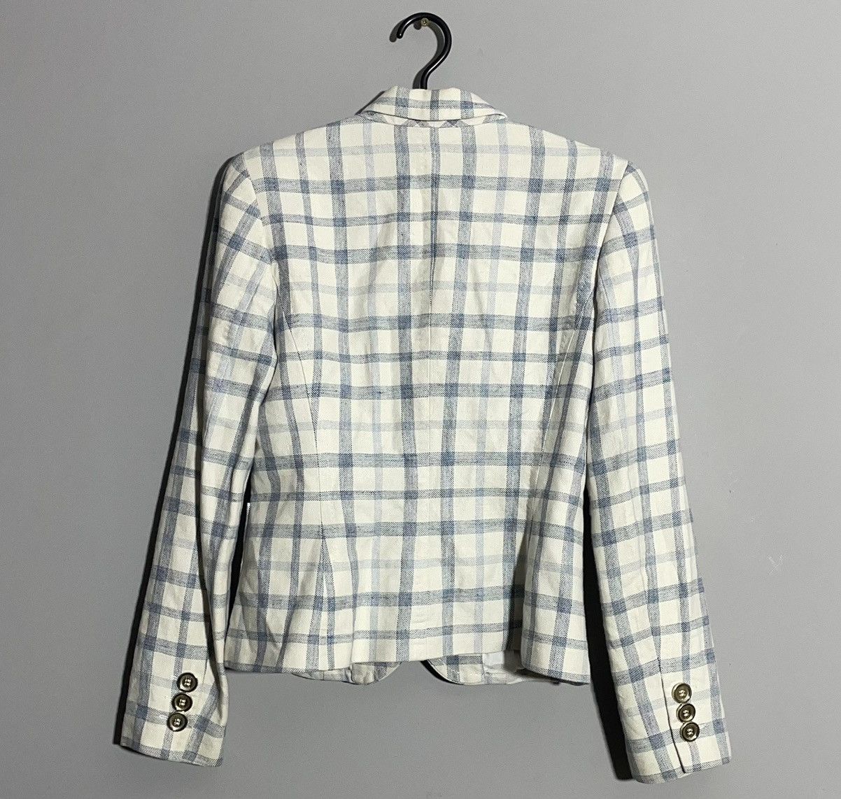DAKS Daks London Check Pattern Cotton Blazer Size M / US 6-8 / IT 42-44 - 7 Thumbnail