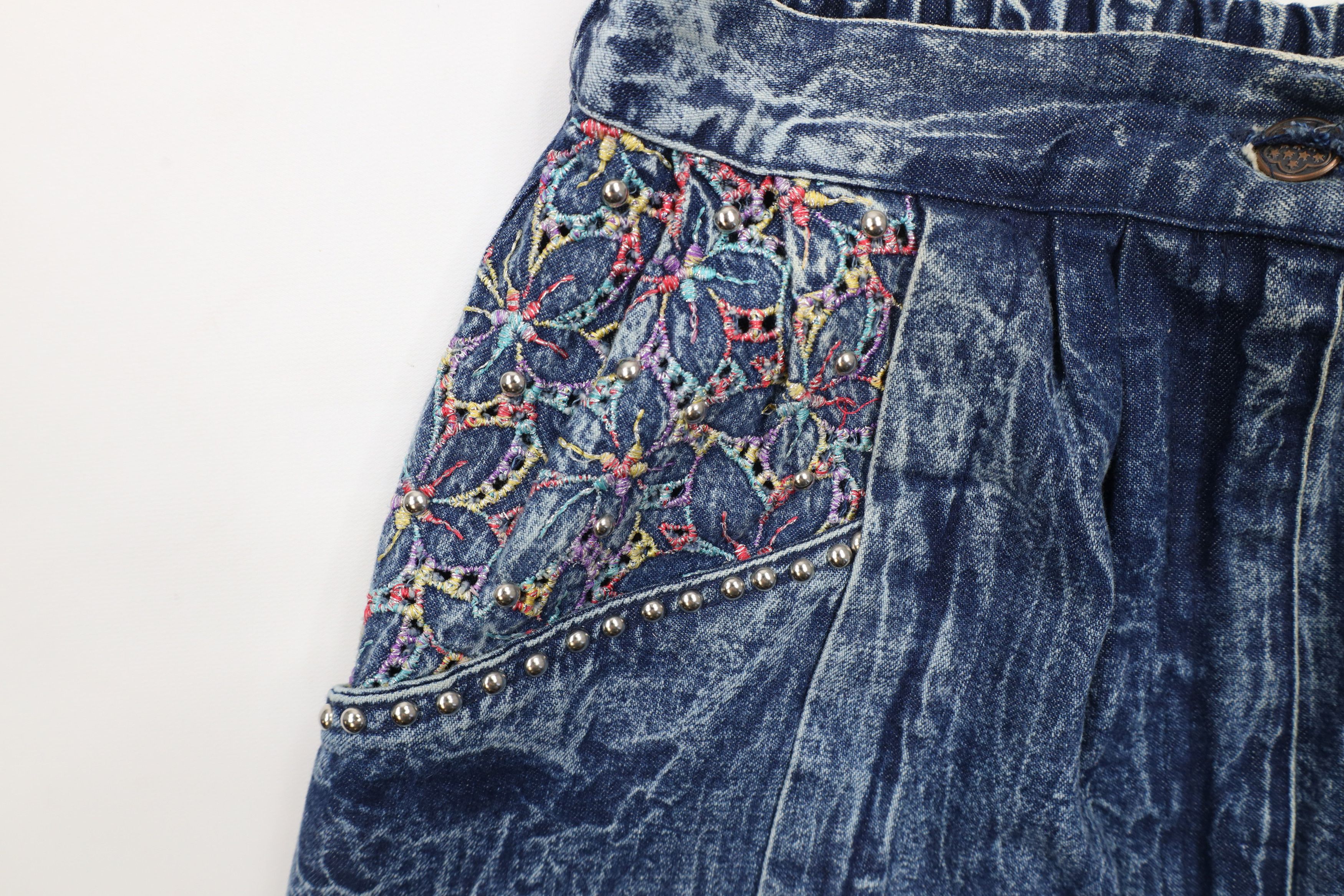 Vintage Vintage 80s 90s Streetwear Acid Wash High Waist Denim Jeans Size 28" / US 6 / IT 42 - 7 Thumbnail