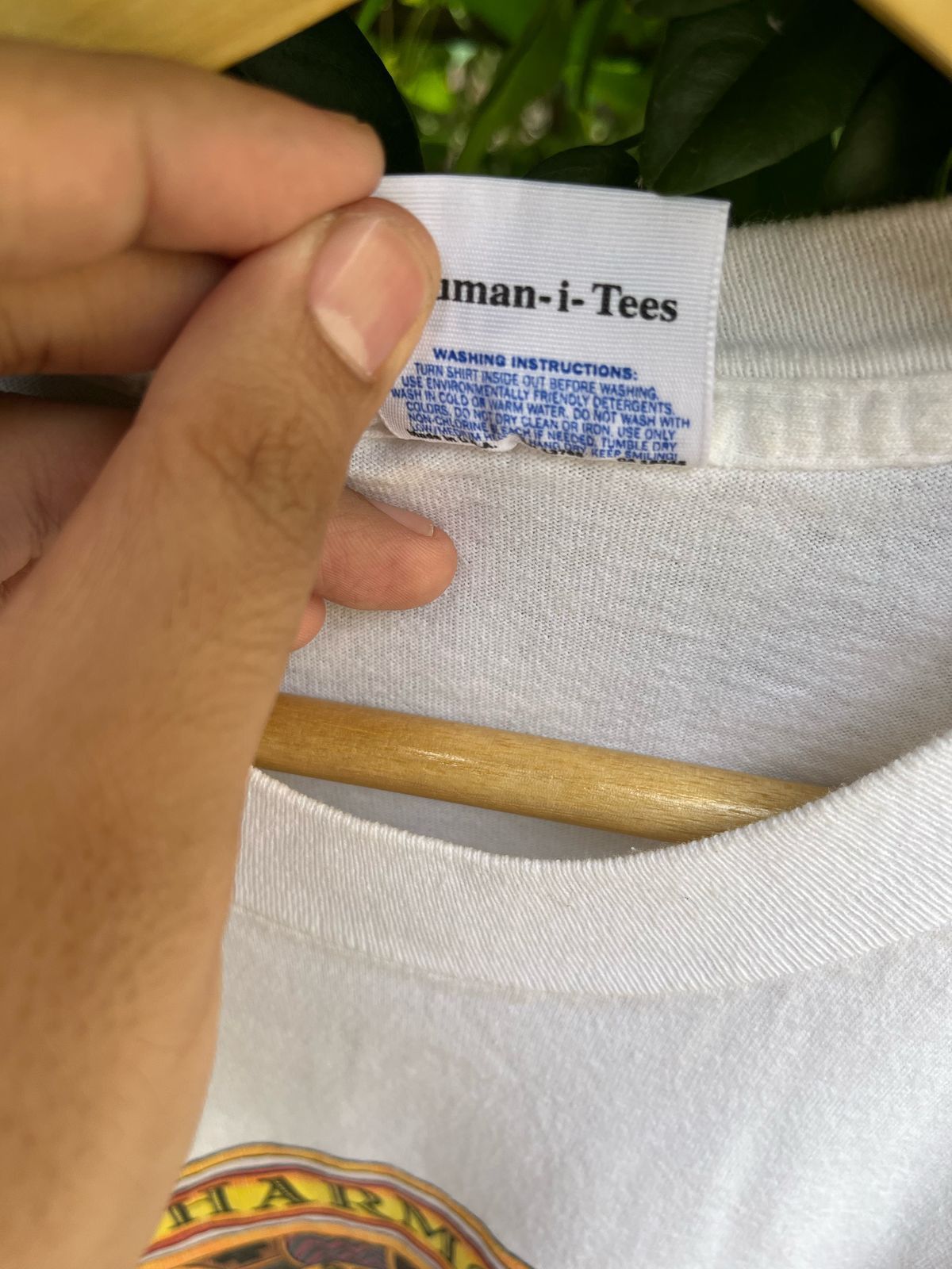 Vintage vtg humanitees '94 harmony, peace, nature & earth tshirt Size US XL / EU 56 / 4 - 6 Thumbnail