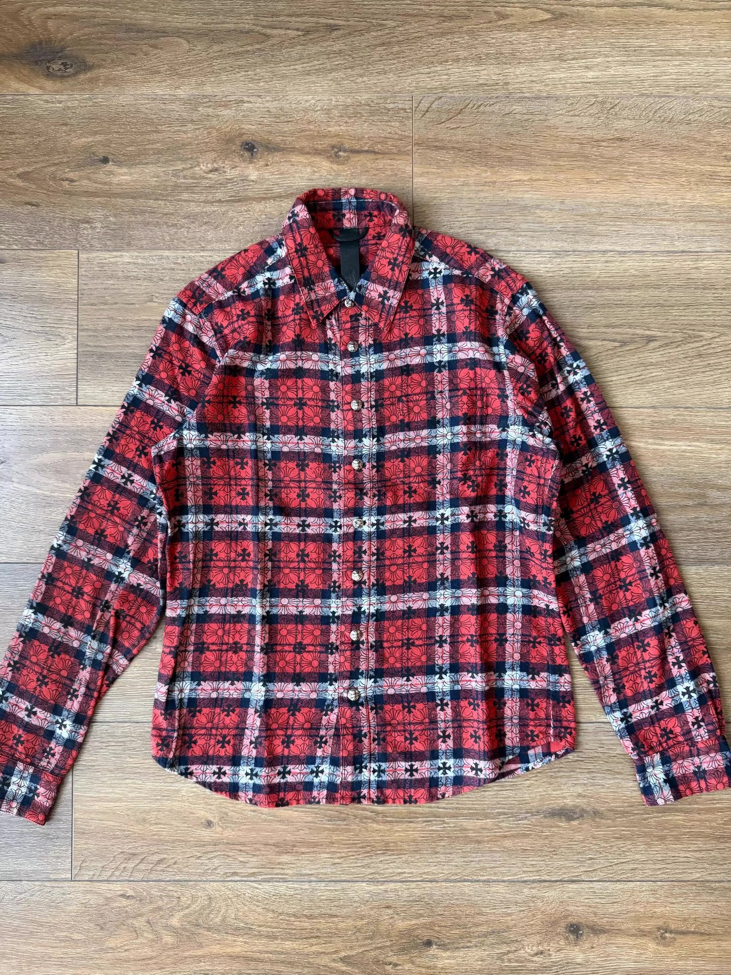 Chrome Hearts Chrome Hearts Black & Red Plaid Shirt Q14 Size US M / EU 48-50 / 2 - 1 Thumbnail