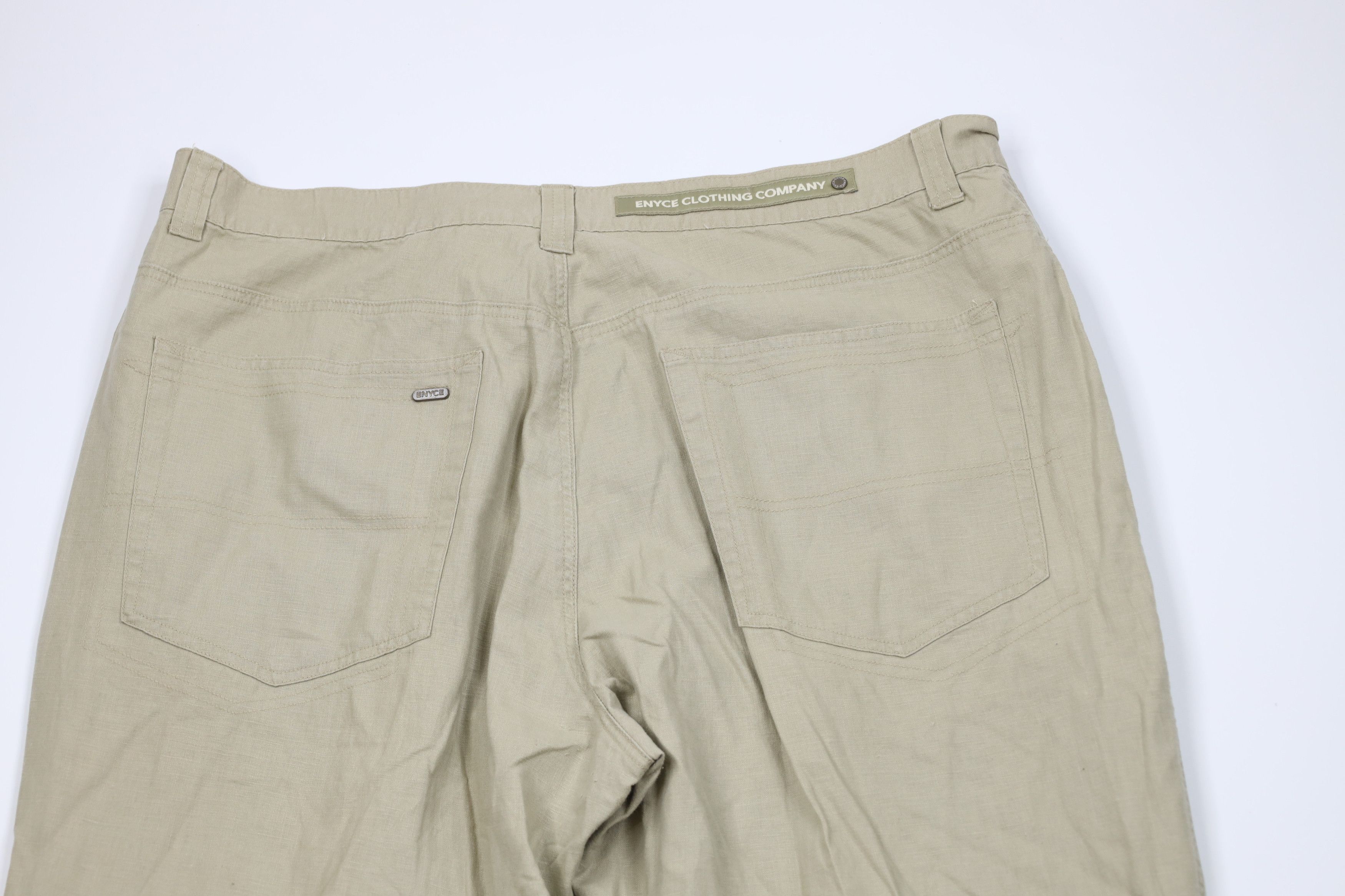 Enyce Vintage 90s Y2K Enyce Baggy Linen Blend Wide Leg Pants Size US 42 / EU 58 - 12 Thumbnail