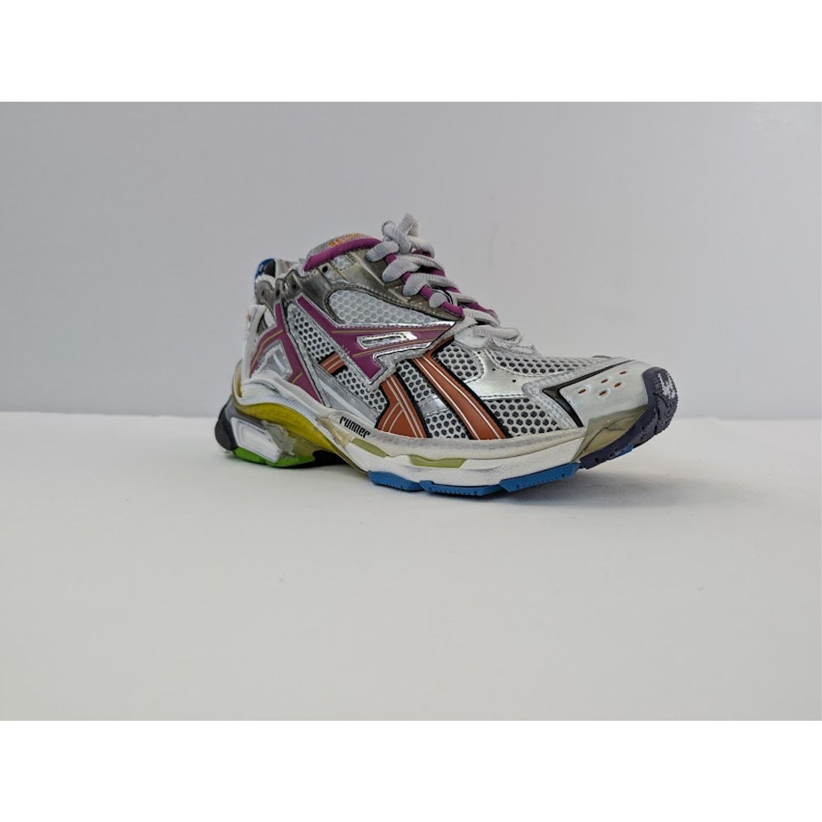 Balenciaga o1rshd1 Runner Sneakers in Multicolor / Mesh / Rubber Size US 13 / EU 46 - 2 Thumbnail
