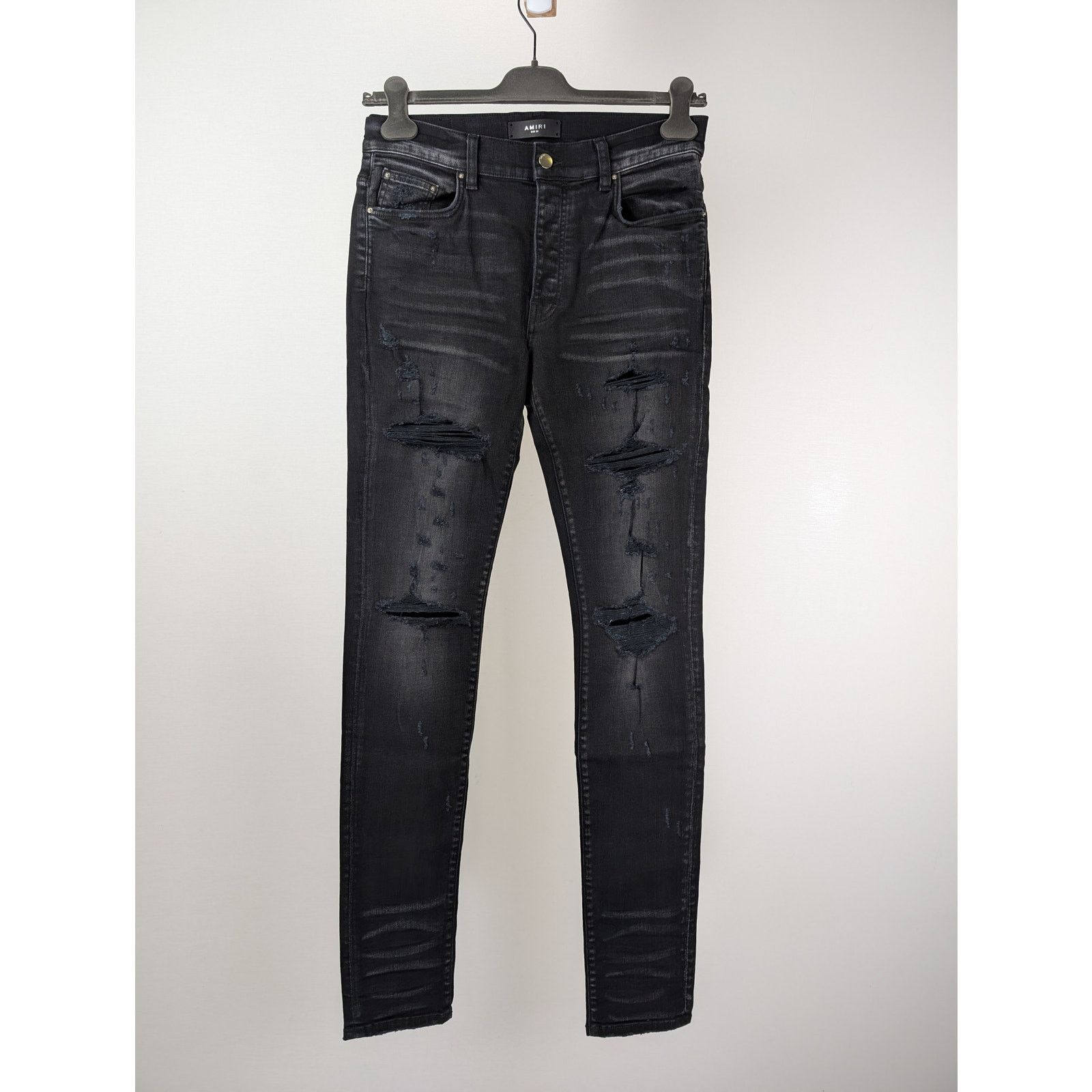 Amiri o1rshd1 Thrasher Plus Jean in Aged Black Size US 32 / EU 48 - 8 Thumbnail