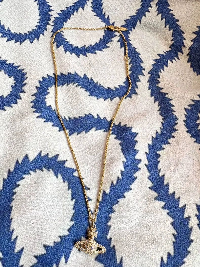 Vivienne Westwood Vivienne Westwood Antique gold colored diamond Saturn neck Size ONE SIZE - 2 Thumbnail
