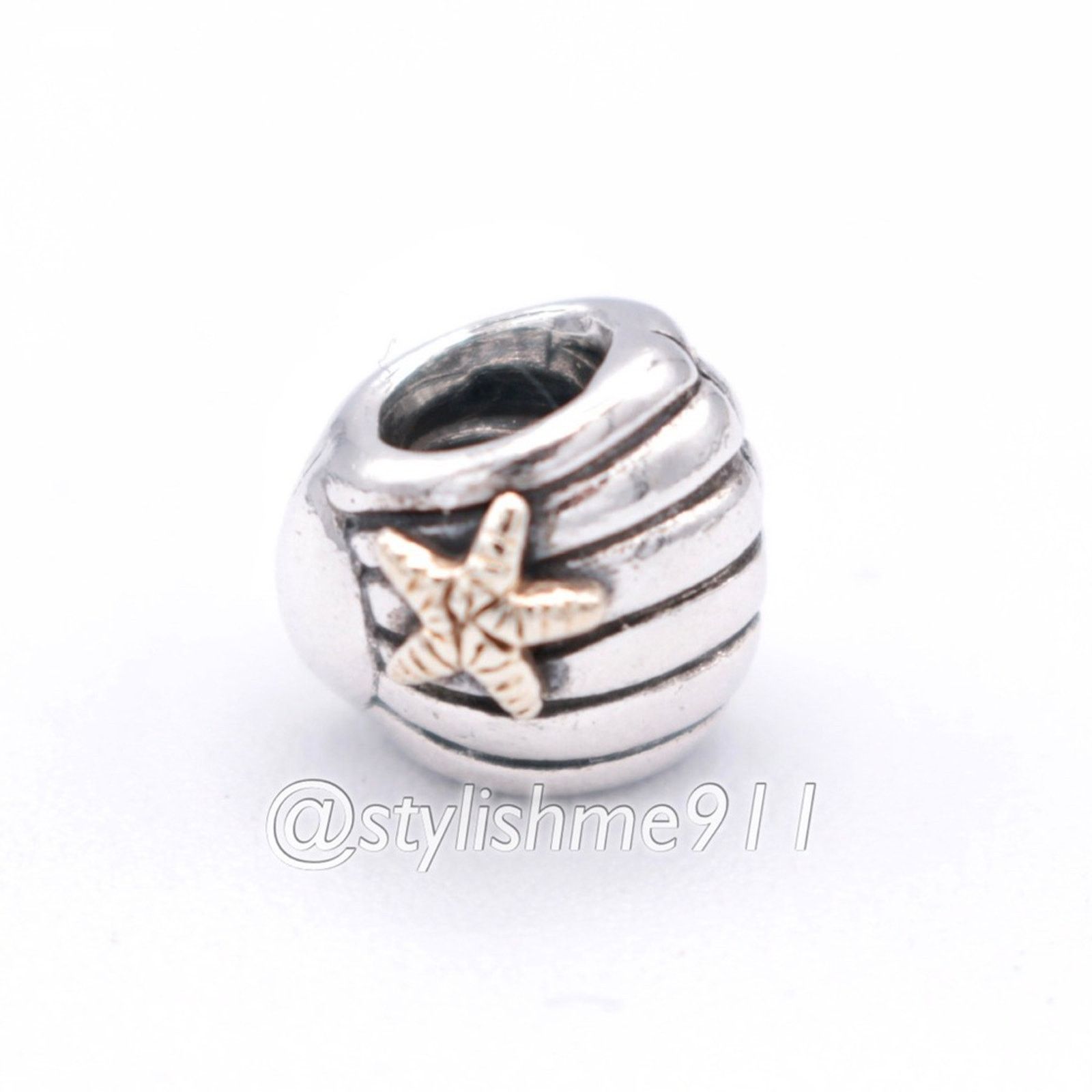 pandora Authentic PANDORA Sea Shell Charm with 14K Gold - 790249 Size ONE SIZE - 6 Thumbnail