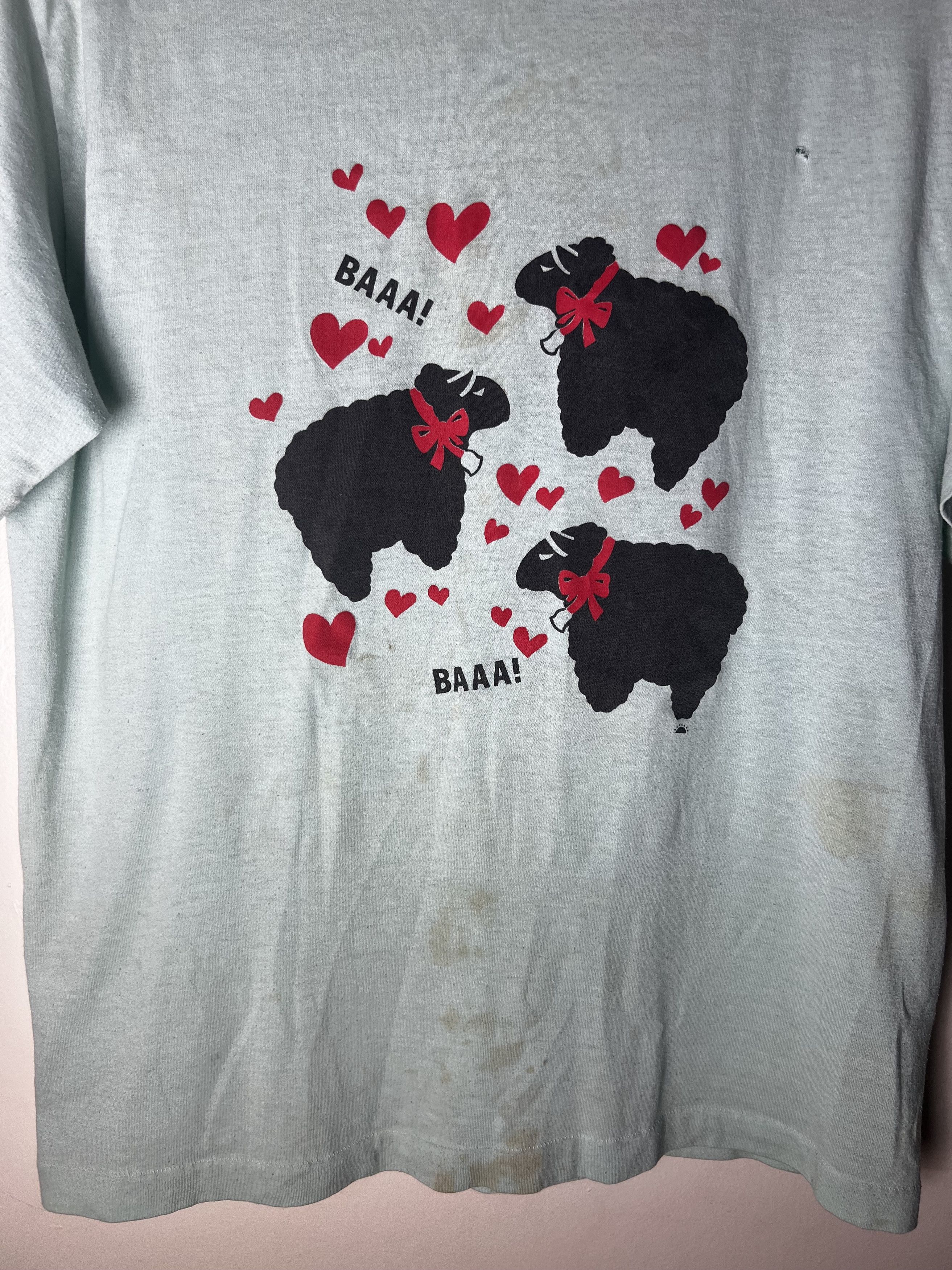 Vintage Vintage "BAAA! BAAA!" Black Sheep Graphic T-shirt Size US XL / EU 56 / 4 - 6 Thumbnail