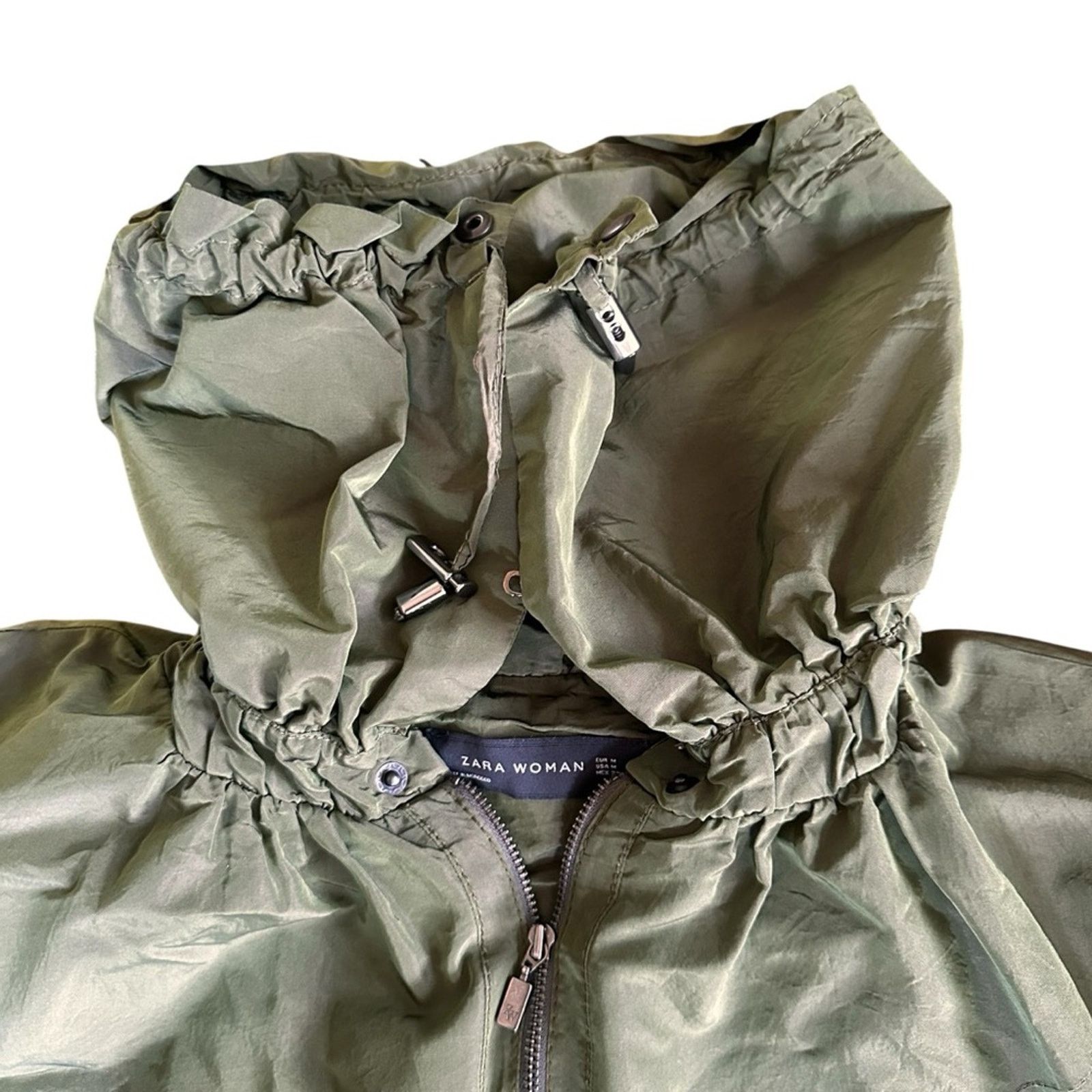 Zara Zara Hunter Green Zip-Up Jacket – Size M – EUC Size M / US 6-8 / IT 42-44 - 8 Thumbnail