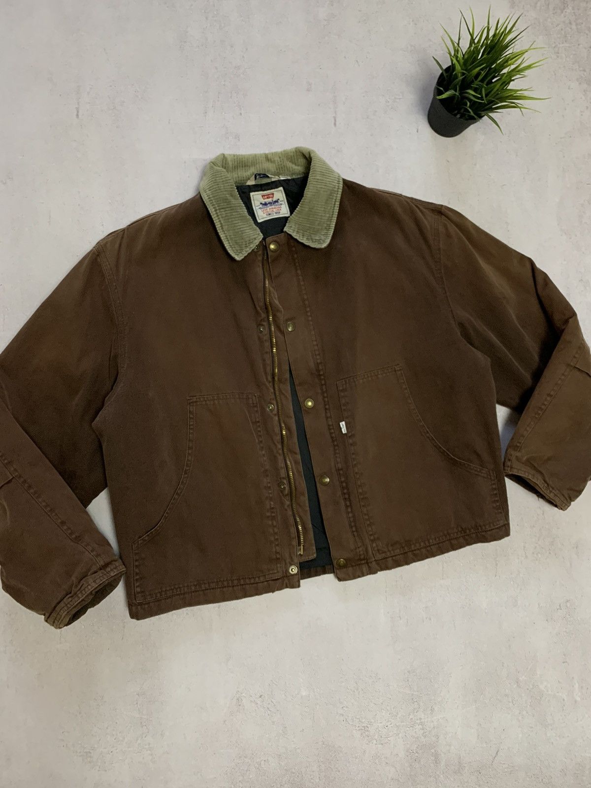 Levi's × Levi's Vintage Clothing Vintage Levis Denim Jacket Bomber 1973 Brown Baggy Very Rare Size US M / EU 48-50 / 2 - 13 Thumbnail