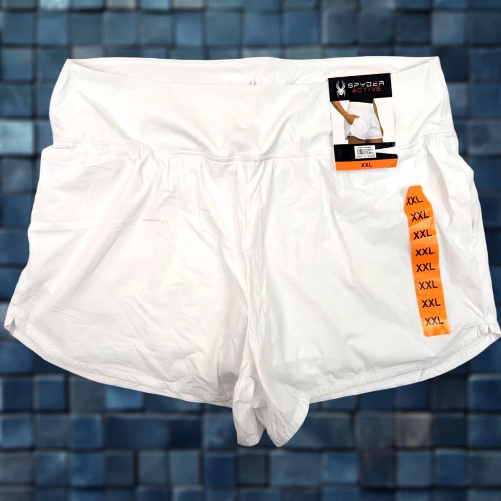 Spyder Spyder Shorts Women Size XXL White Active Running Stretch NWT 36x4 1849687 Size 40" / US 18 - 1 Thumbnail