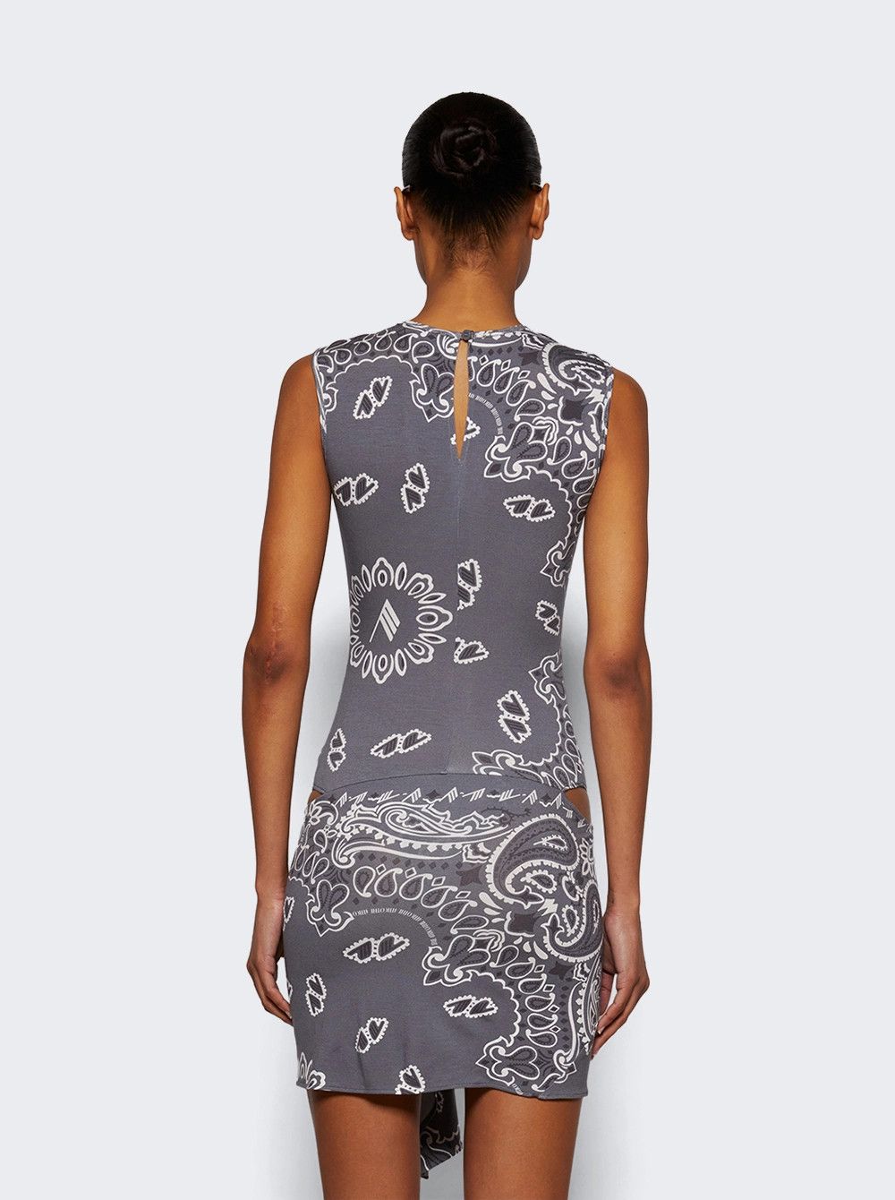 The Attico o1mle0526 Mini Bandana Dress in Gray Size M / US 6-8 / IT 42-44 - 6 Thumbnail