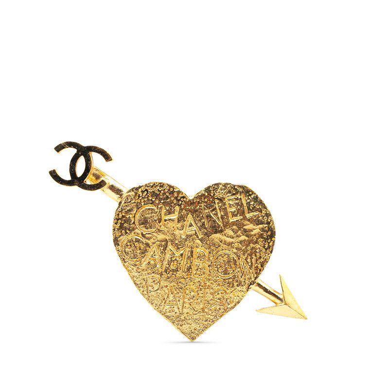 Chanel Chanel Chanel Heart Arrow Coco Mark Brooch Metal Brooch DUTY FREE for USA Size ONE SIZE - 1 Thumbnail