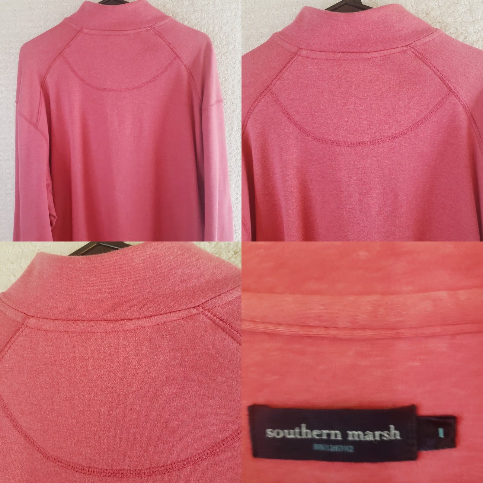Pinko Southern Marsh Sweater Mens L Dark Pink 1/4 Zip Pullover Outdoor Golf Shirt Size US L / EU 52-54 / 3 - 8 Thumbnail