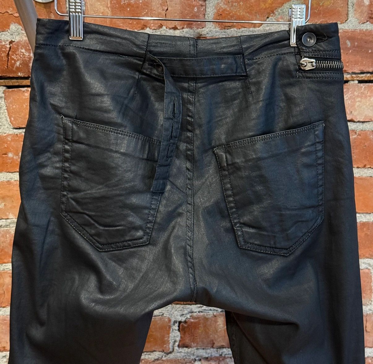 Rick Owens Rick Owens 2015 Black Scrub Waxed Aircuts Size US 34 / EU 50 - 4 Thumbnail