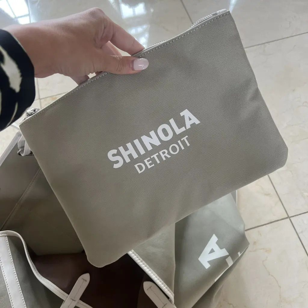 Shinola Shinola Detroit Large Logo Tote Bag — Beige Canvas Size ONE SIZE - 2 Thumbnail