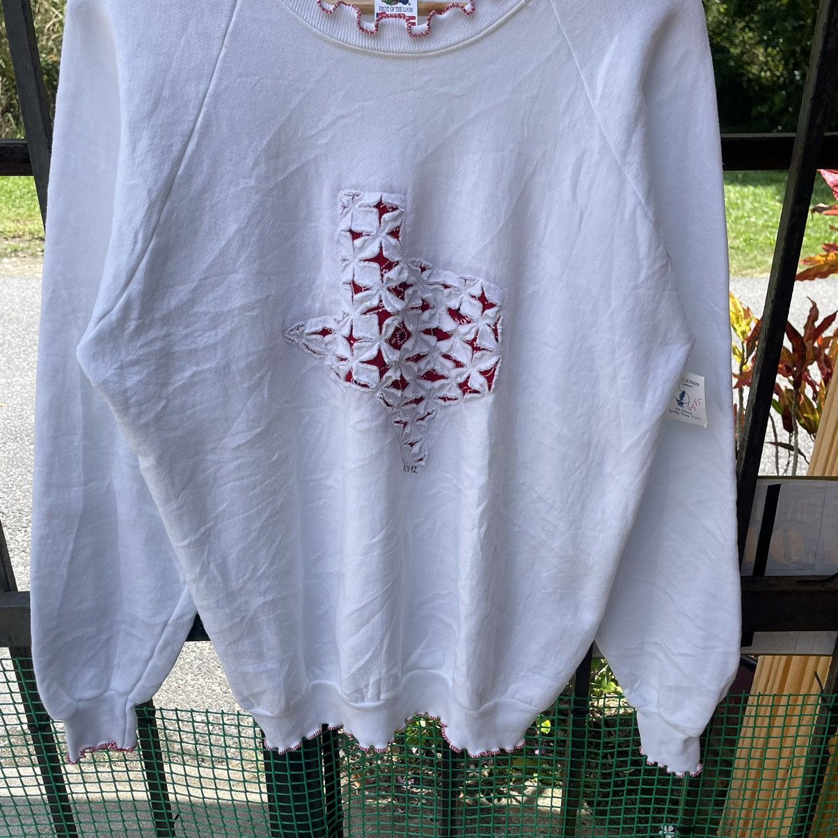 Fruit Of The Loom × Vintage 🔥Vintage 90s Texas Affection Flower Sweatshirts Size US M / EU 48-50 / 2 - 4 Thumbnail