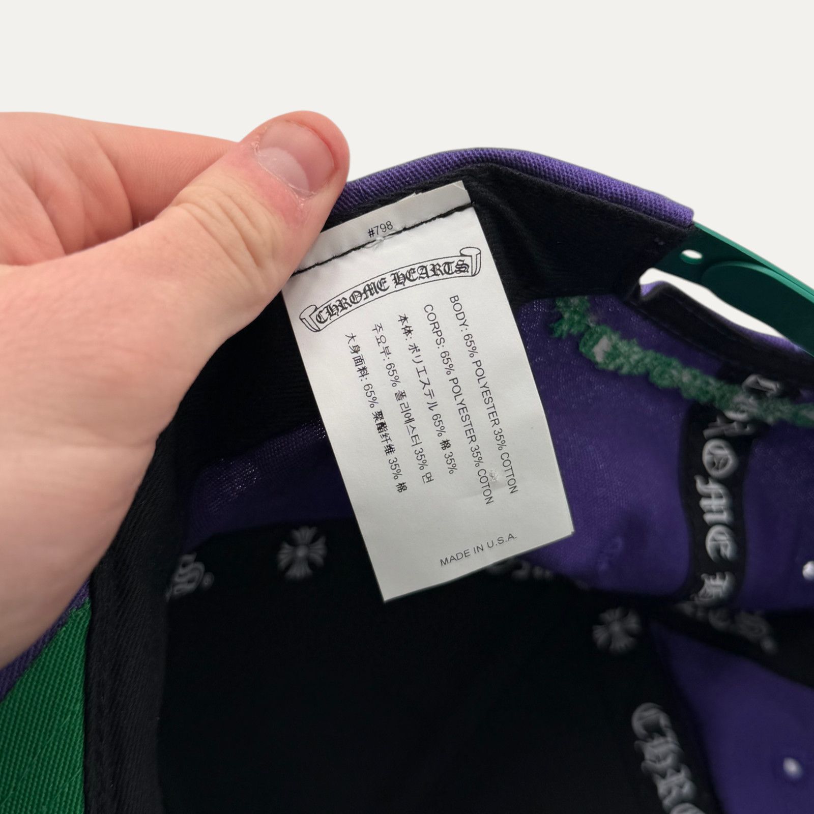 Chrome Hearts Chrome Hearts CH Embroidered Purple Hat Size ONE SIZE - 3 Thumbnail
