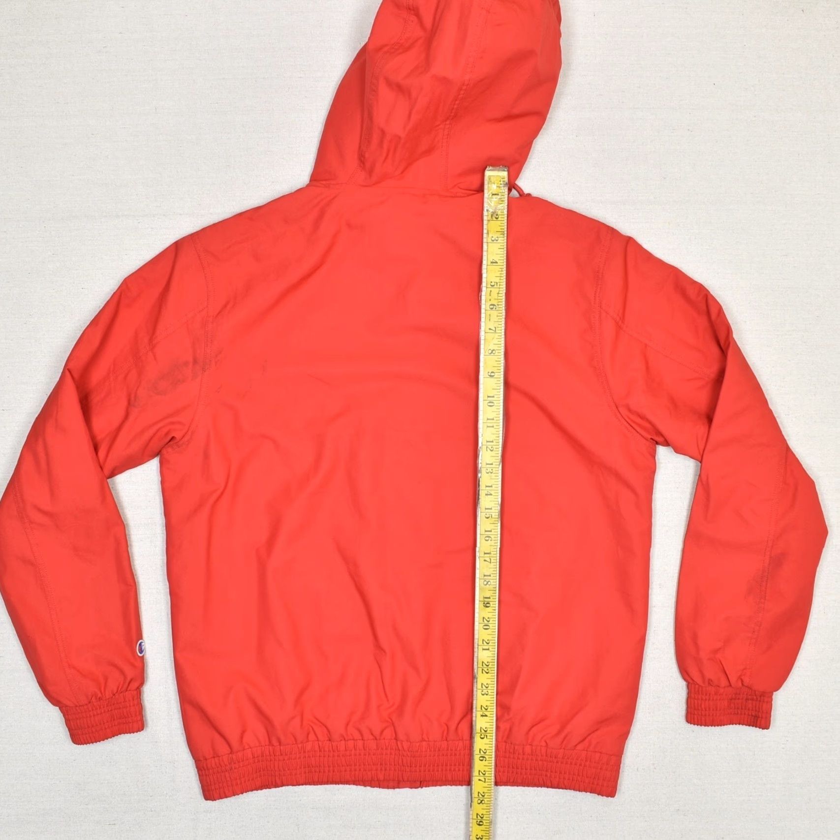 Champion Champion Men's Zip Jacket Wisconsin Badgers Red S Polyester Lined Bomber Jacket, Zip Closure, Solid Red, Men Size US S / EU 44-46 / 1 - 5 Thumbnail