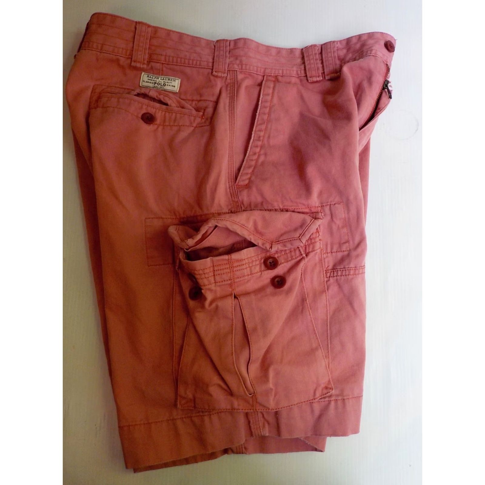 Polo Ralph Lauren Polo Ralph Lauren Classic Chino Cargo Shorts Pink Cotton SZ 34 Mens Cargo Shorts Pink Cotton Classic Chino Cargo Pockets 34 Regular Size US S / EU 44-46 / 1 - 2 Thumbnail