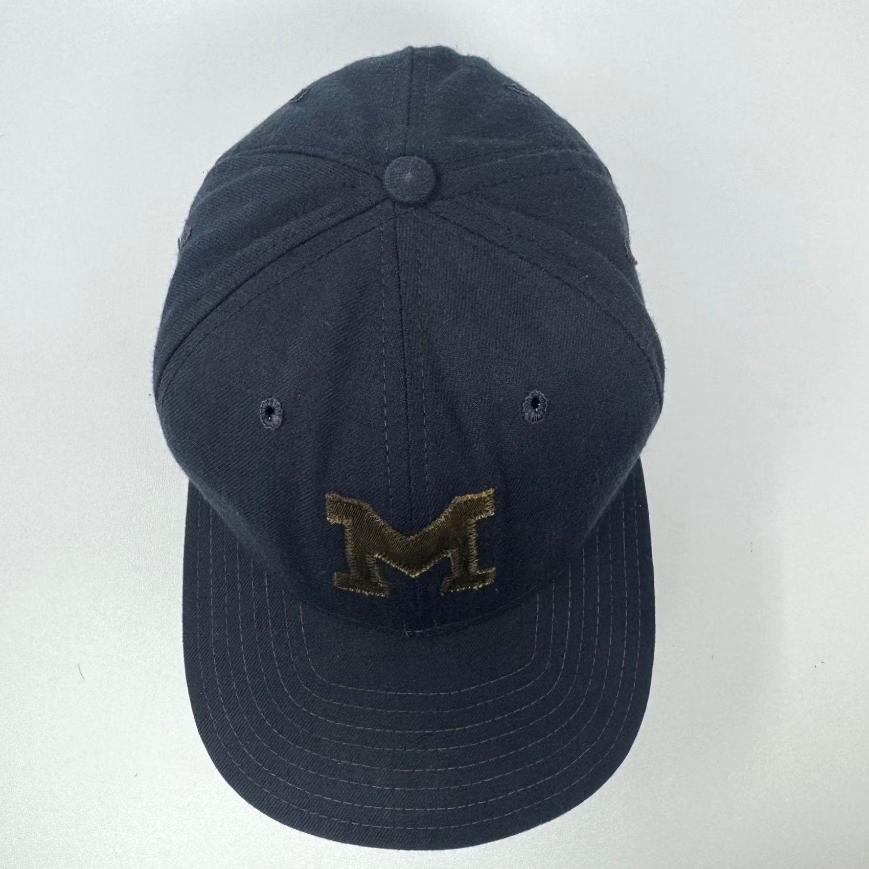 New Era VINTAGE New Era Hat Michigan Wolverines Navy Blue Pro Model Snapback USA Made Size ONE SIZE - 6 Thumbnail
