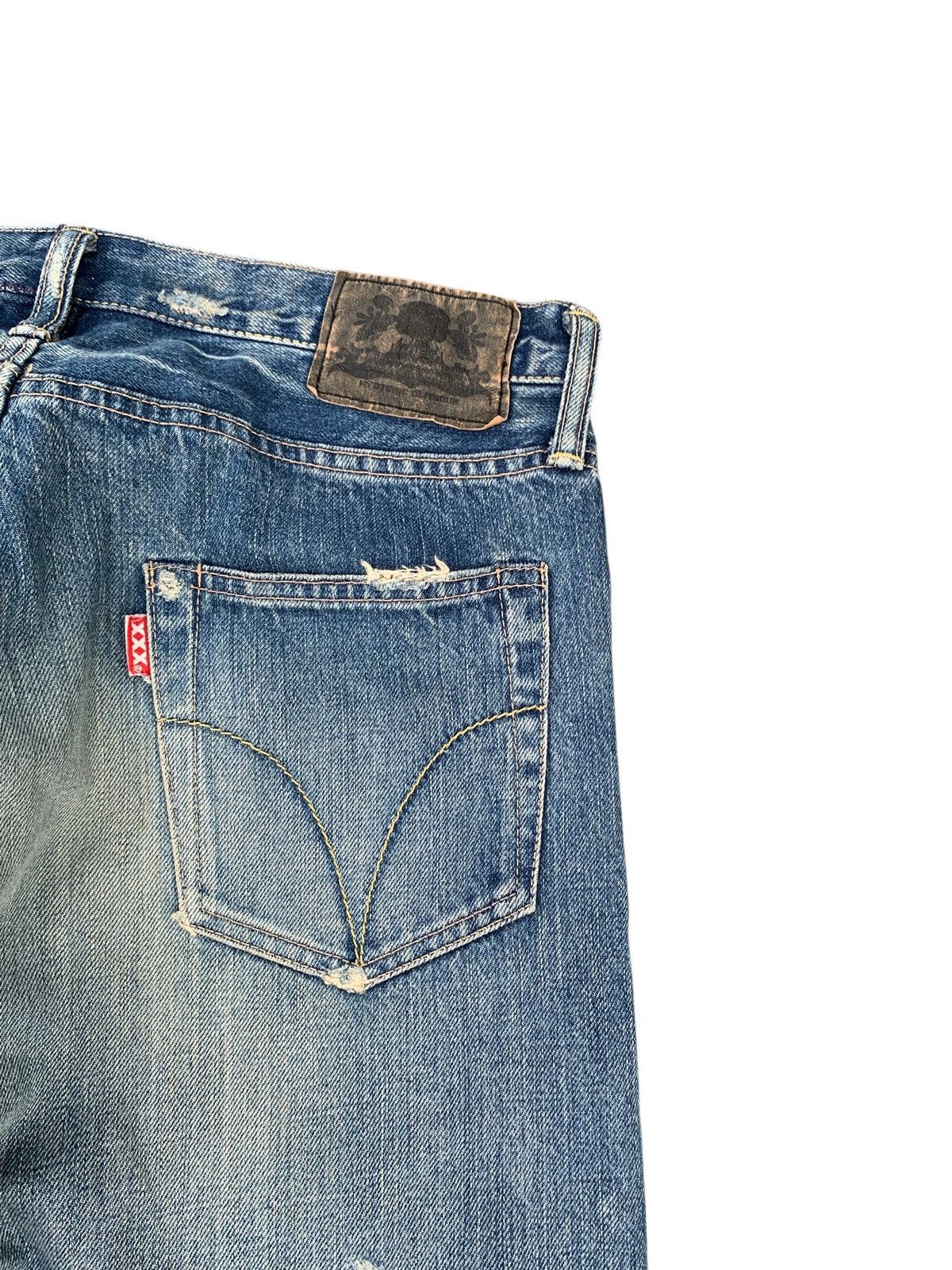 Kapital HYSTERIC GLAMOUR LED ZEPPELIN FLARE SELVEDGE DISTRESSEDDENIM Size US 32 / EU 48 - 13 Thumbnail